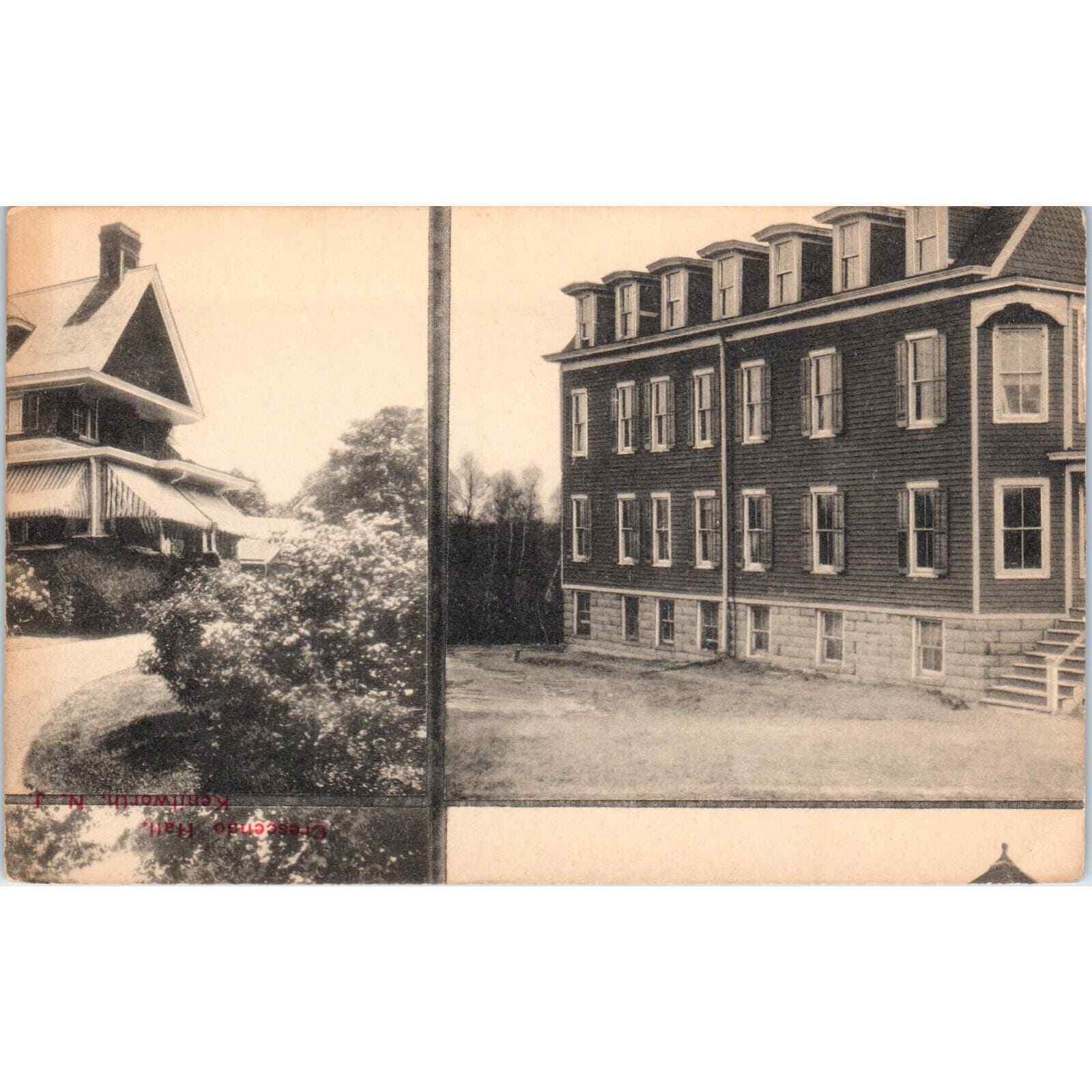 Crescendo Hall Kenilworth New Jersey c1910 MISPRINT - Original Postcard TJ9-P1