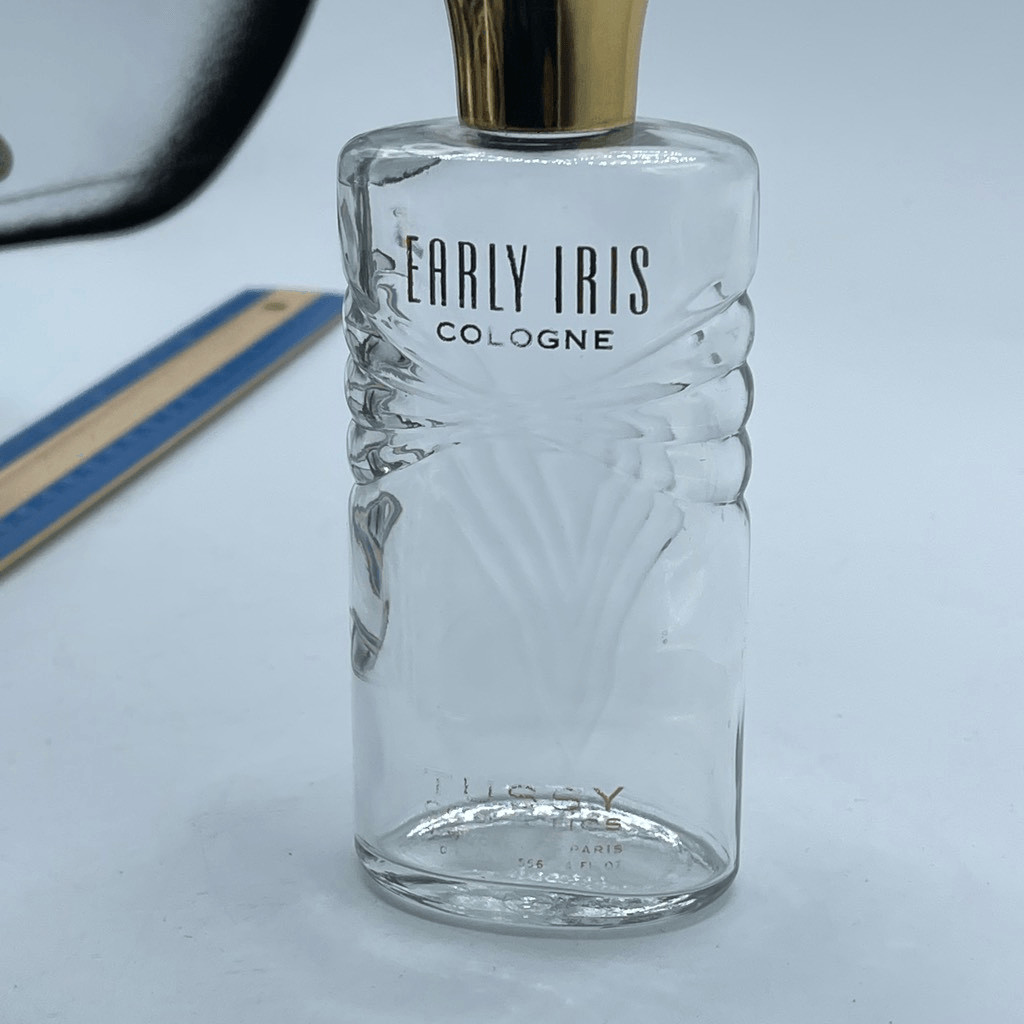 Vintage bottle Early Iris Cologne by Tussy cosmetics empty Vintage bottle Early Iris Cologne by Tussy cosmetics empty