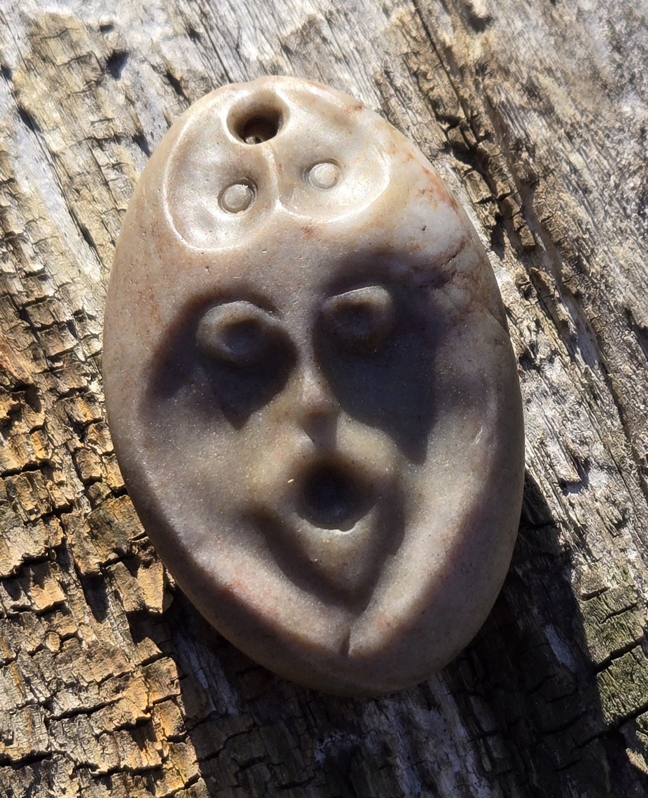 Rare Iron Age Tripartite Amulet 2nd C BC Romano-British Shamanic Stone Art