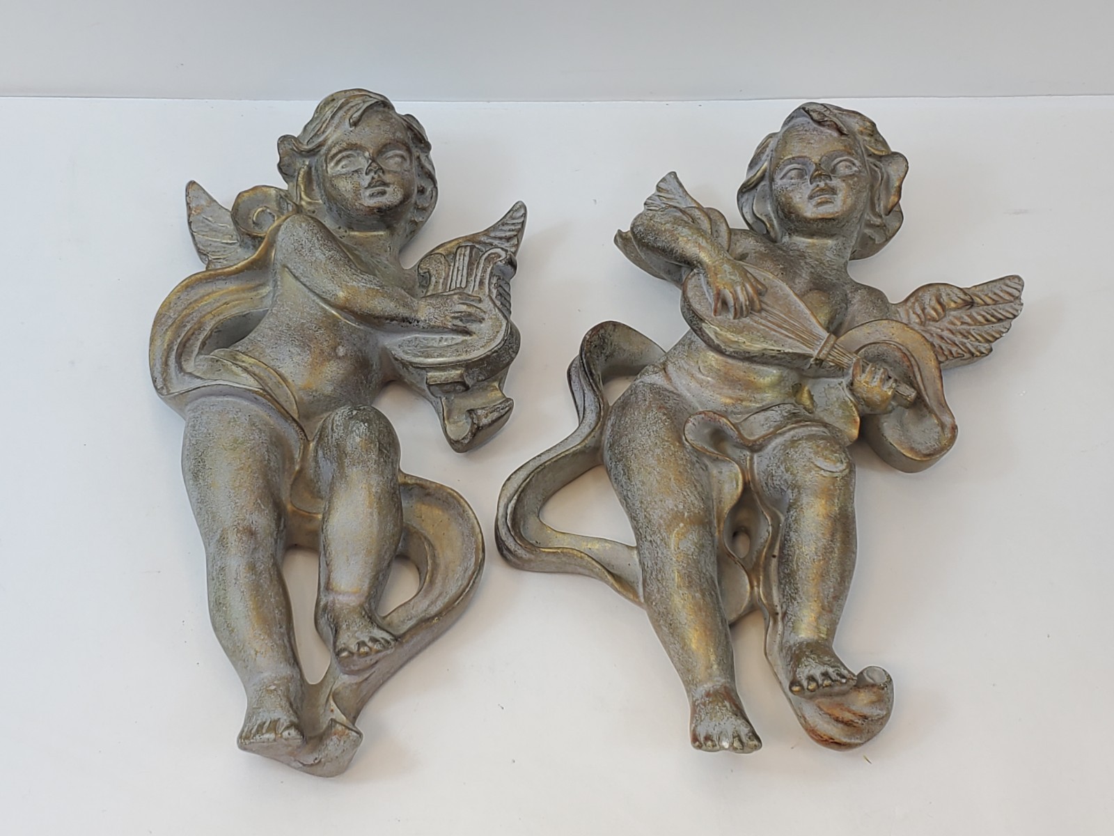Vintage Cherubs Home Interiors  Hollywood Regency Wall Hanging Art Set Of 2