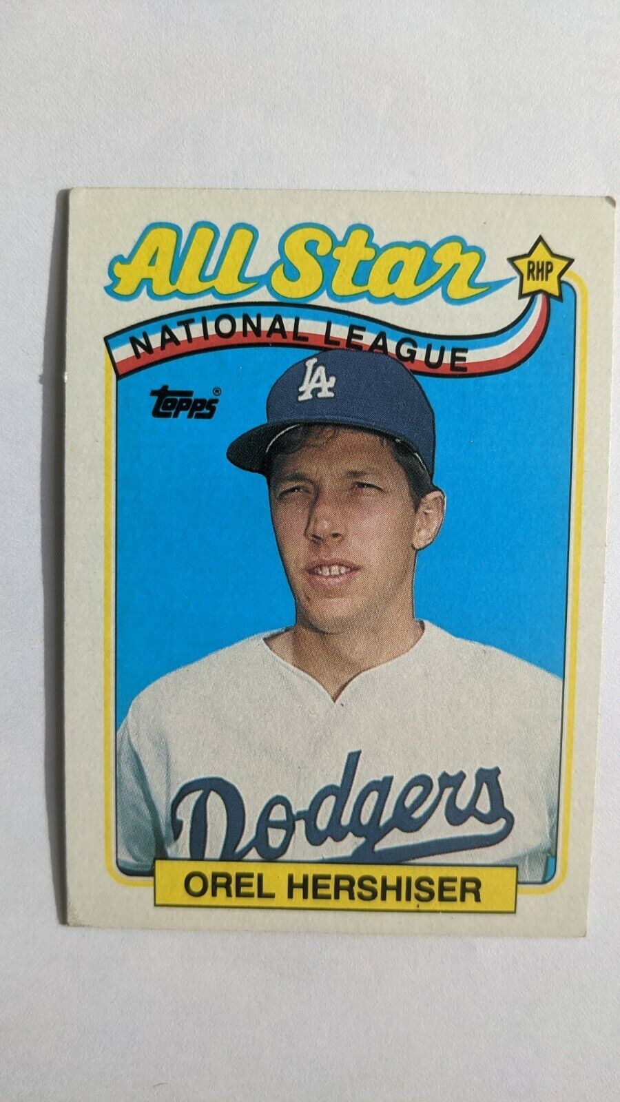 1989 Topps Orel Hershiser All-Star # 394  Los Angeles Dodgers. .