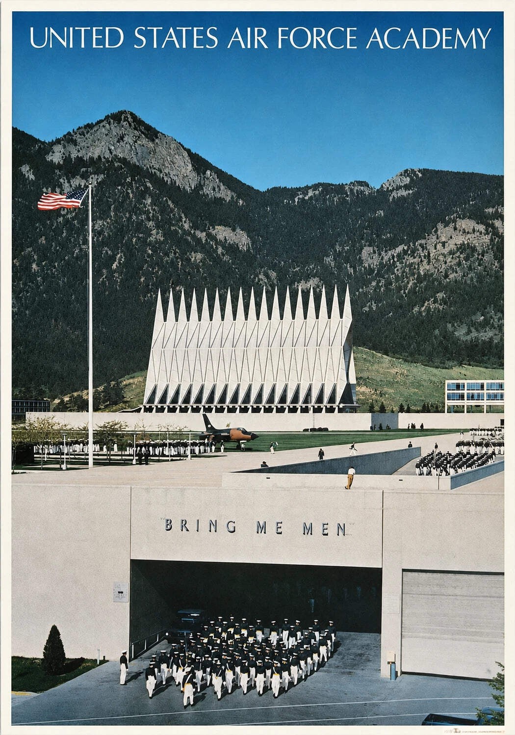 1968 US Air Force Academy Bring Me Men LooArt Poster Paper 30x21 Never Displayed