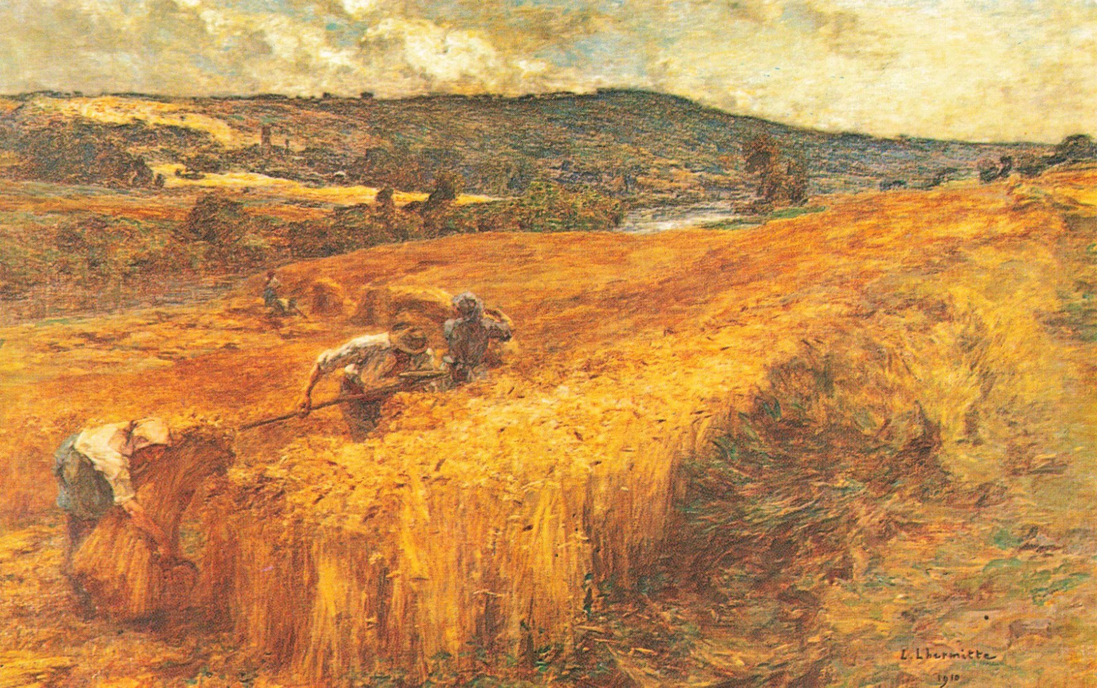 Postcard French Artist Léon-Augustin Lhermitte Painting Postcard French Artist Léon-Augustin Lhermitte Painting