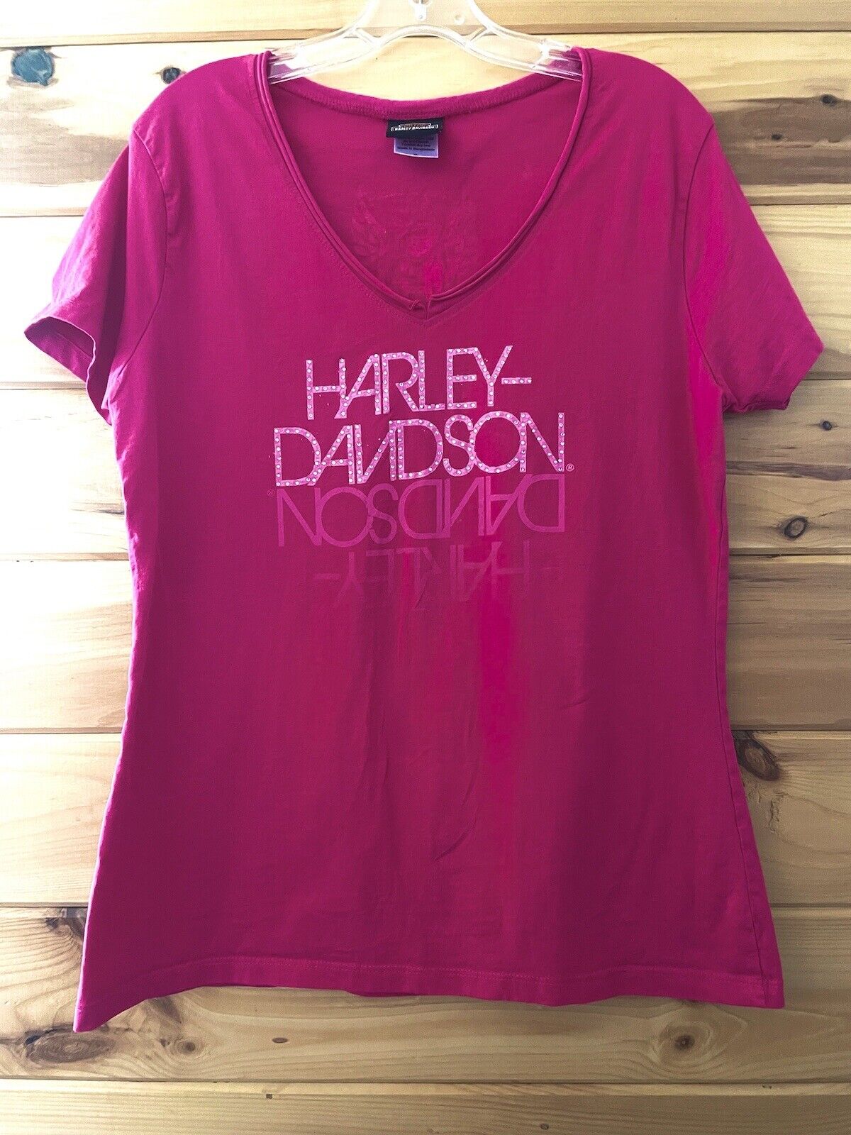 Harley Davidson Women’s Pink T Shirt. Officially Licensed Wear.