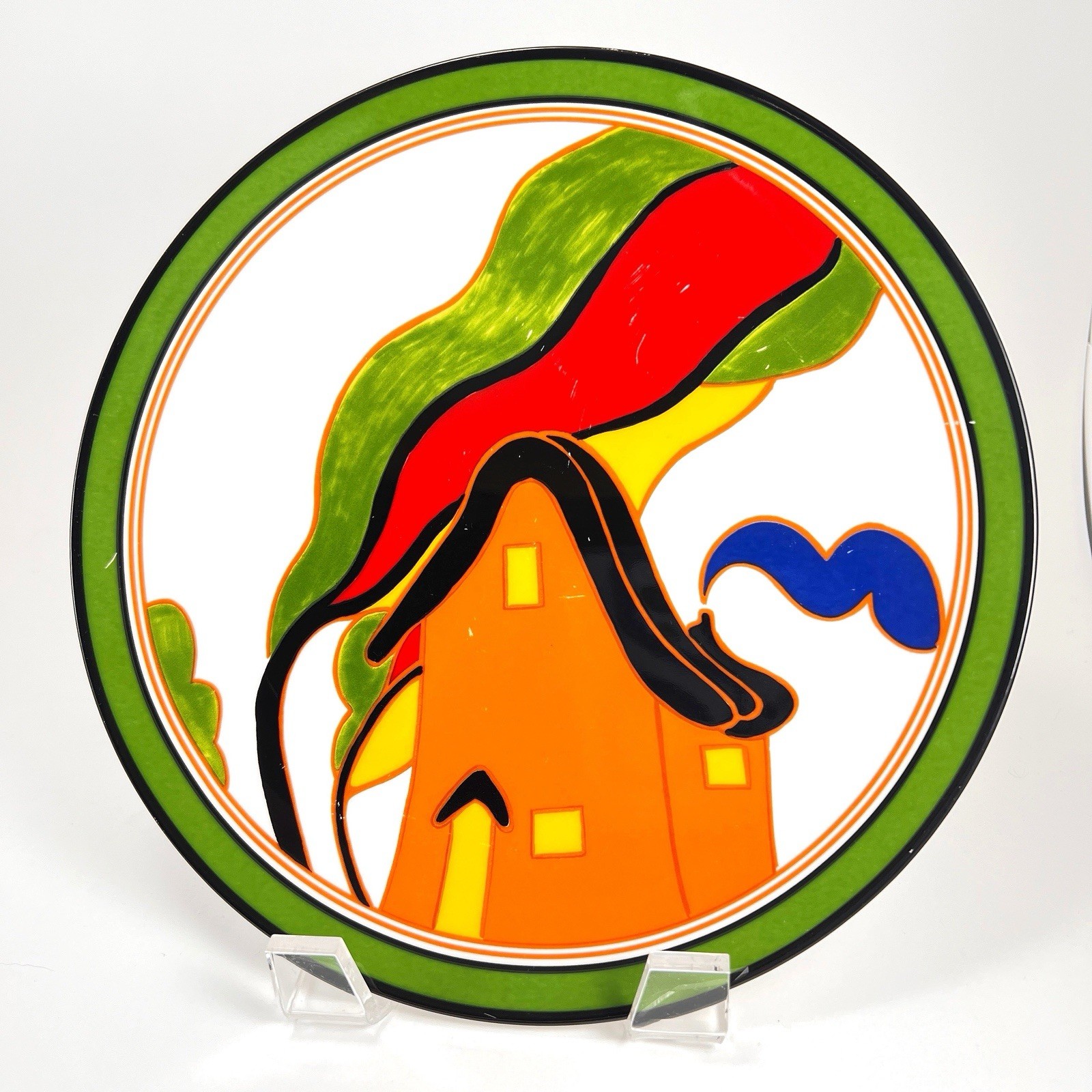 CLARICE CLIFF Orange House Plate, Wedgwood Fine Bone China, Limited Edition