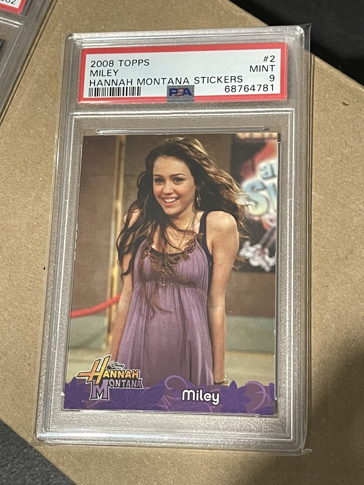 PSA 9 2008 TOPPS Hannah Montana Miley Cyrus True Rookie Card Pop 1 -None Higher