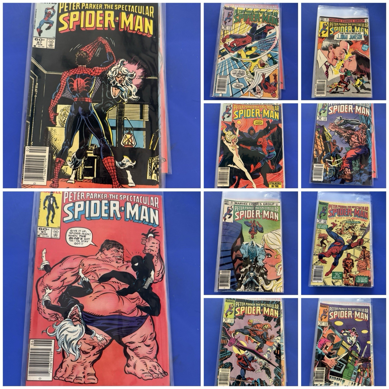 x10 Peter Parker Spectacular Spider-Man 80 81 82 83 84 85 86 87 88 91 Comic Lot