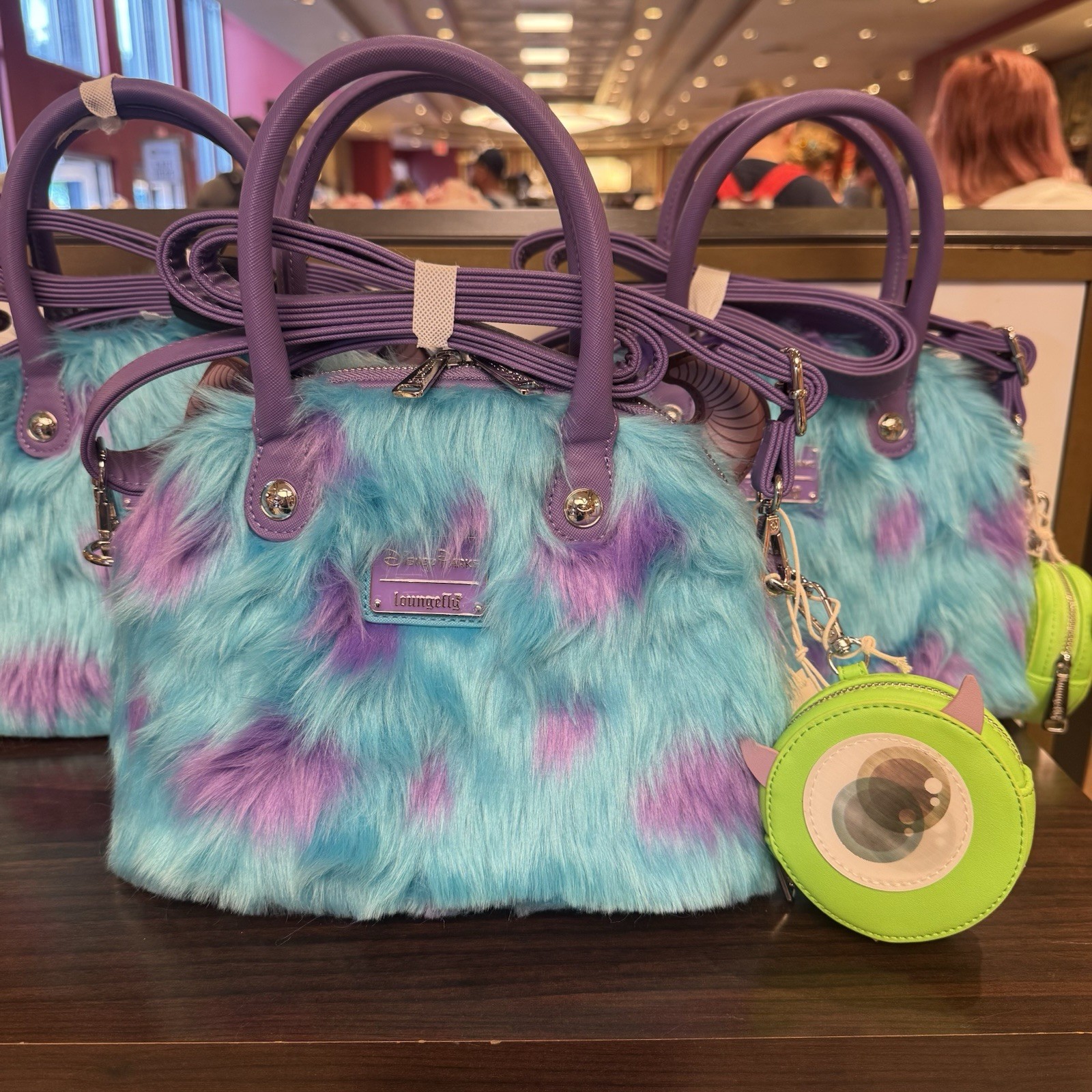 2026 Disney Parks Loungefly Sulley & Mike Monsters Inc. Furry Crossbody Bag NWT 2026 Disney Parks Loungefly Sulley & Mike Monsters Inc. Furry Crossbody Bag NWT