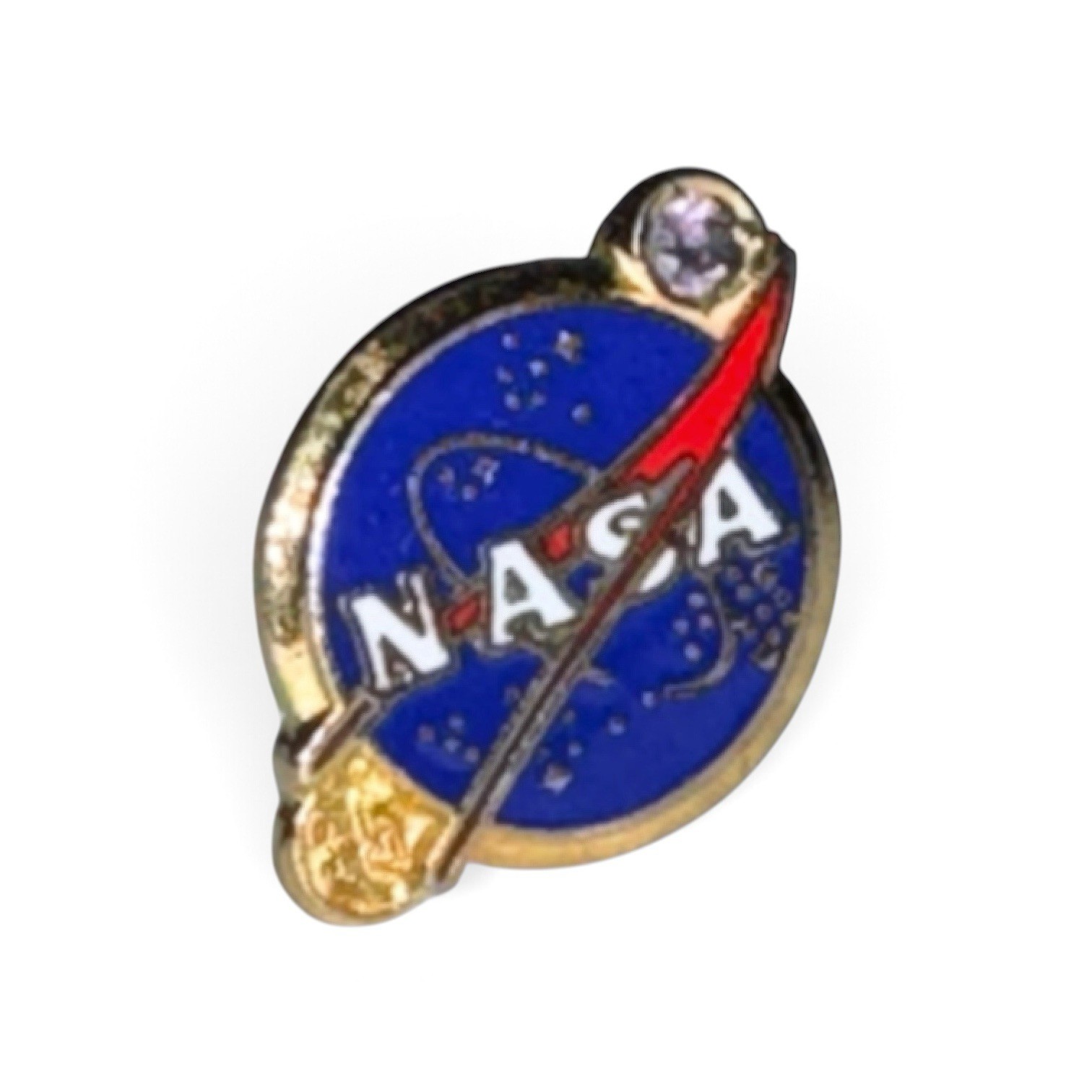 Vintage NASA 35 Year Employee Service Award Pin Purple Stone Gold Tone