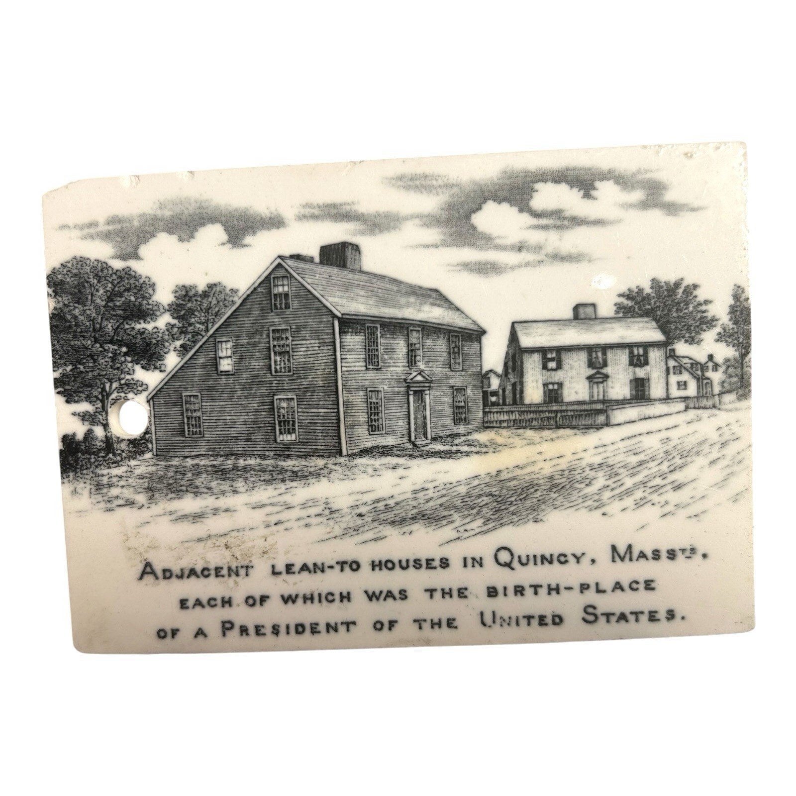 Antique Wedgwood 1891 Calendar Advertising Tile Lean To House Qunicy MA Antique Wedgwood 1891 Calendar Advertising Tile Lean To House Qunicy MA
