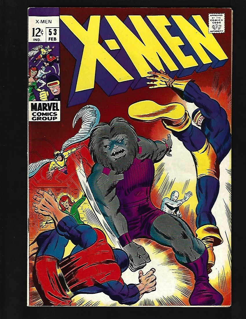 X-Men #53 FN 1st Barry Smith Comic Work Blastaar Origin Beast Concludes