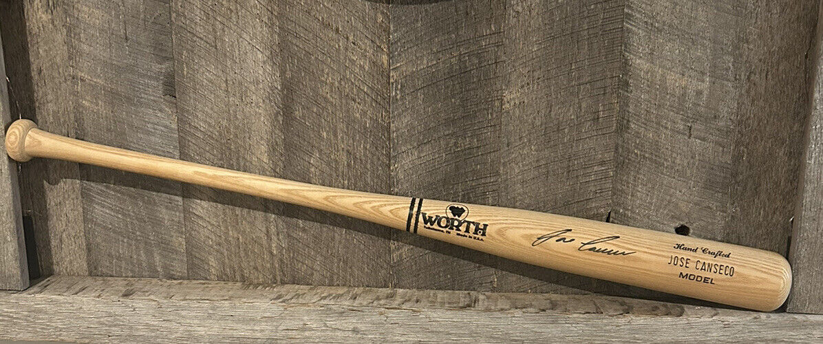 Jose Canseco 35” Worth Signed Bat Oakland A's Athletics