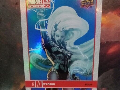 2021-22 Upper Deck Marvel Annual Storm Blue Foil SP #83 X-Men