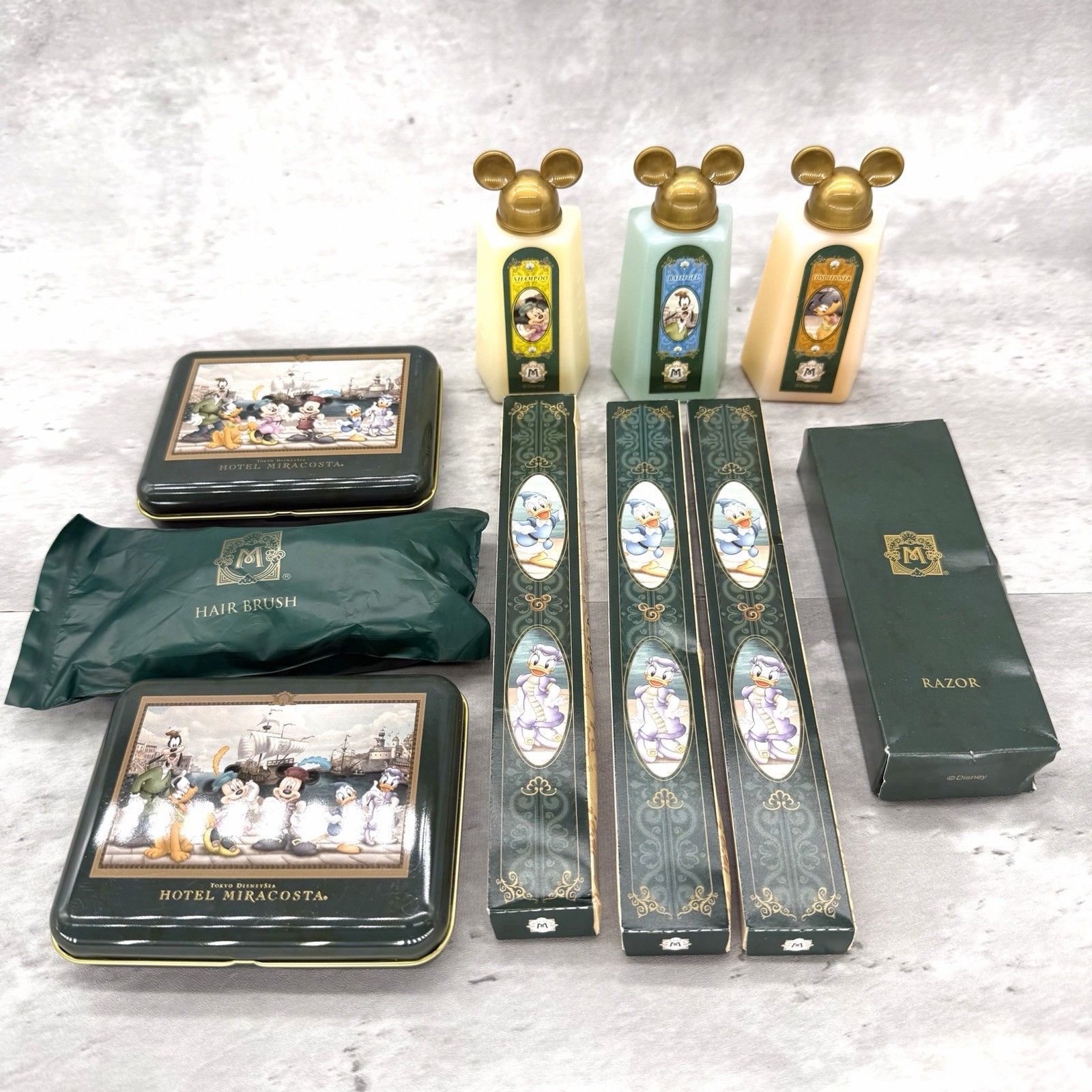 Rare Tokyo Disneys Hotel Miracosta Amenity Set Razor Soaps Brush Toothbrushes Rare Tokyo Disneys Hotel Miracosta Amenity Set Razor Soaps Brush Toothbrushes