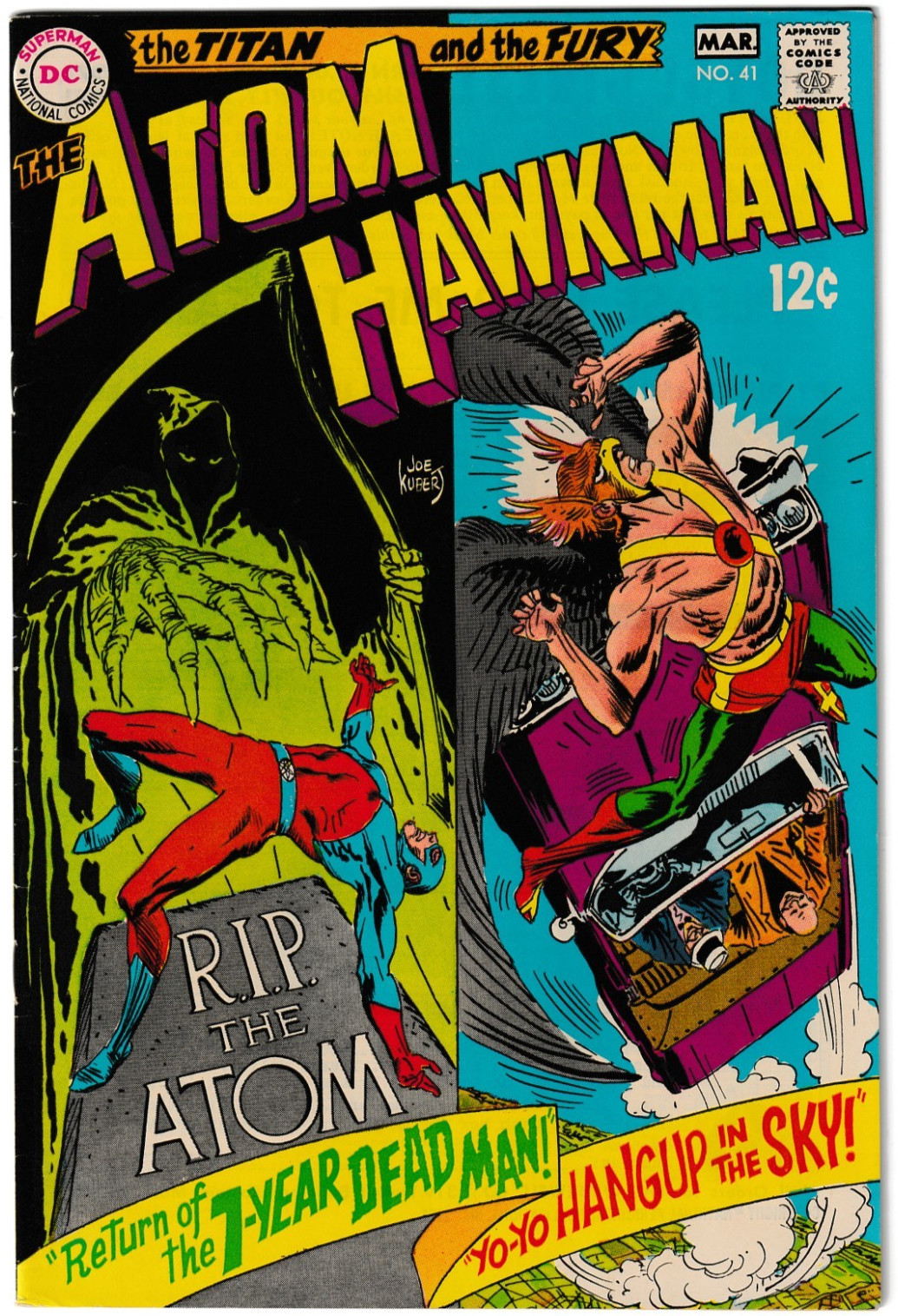 Atom & Hawkman #41 FN/VF 7.0 Joe Kubert DC Silver Age 1969 **BARGAIN BIN SALE