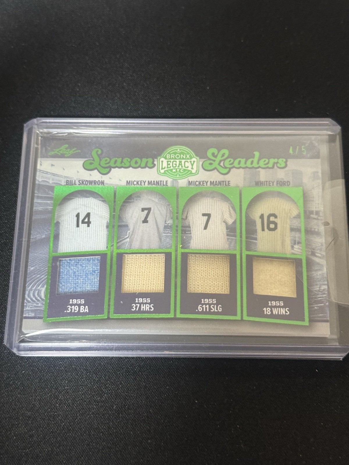 Leaf 2025 Bronx Legacy Season Leaders SL-15 /5 Memorabilia Skowron Mantle Ford Leaf 2025 Bronx Legacy Season Leaders SL-15 /5 Memorabilia Skowron Mantle Ford
