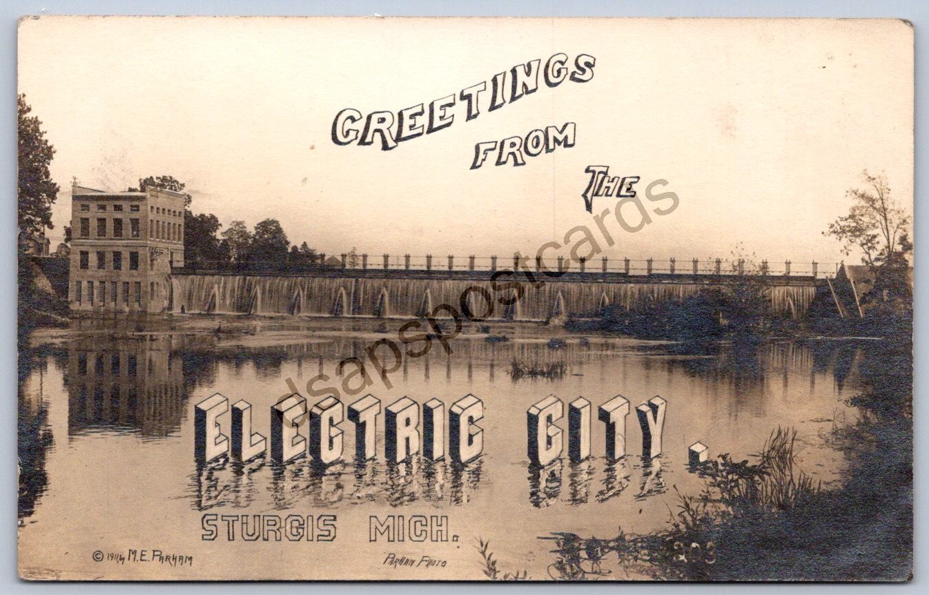 K52/ Sturgis Michigan RPPC Postcard c1910 Greetings from Electric City 79 K52/ Sturgis Michigan RPPC Postcard c1910 Greetings from Electric City 79