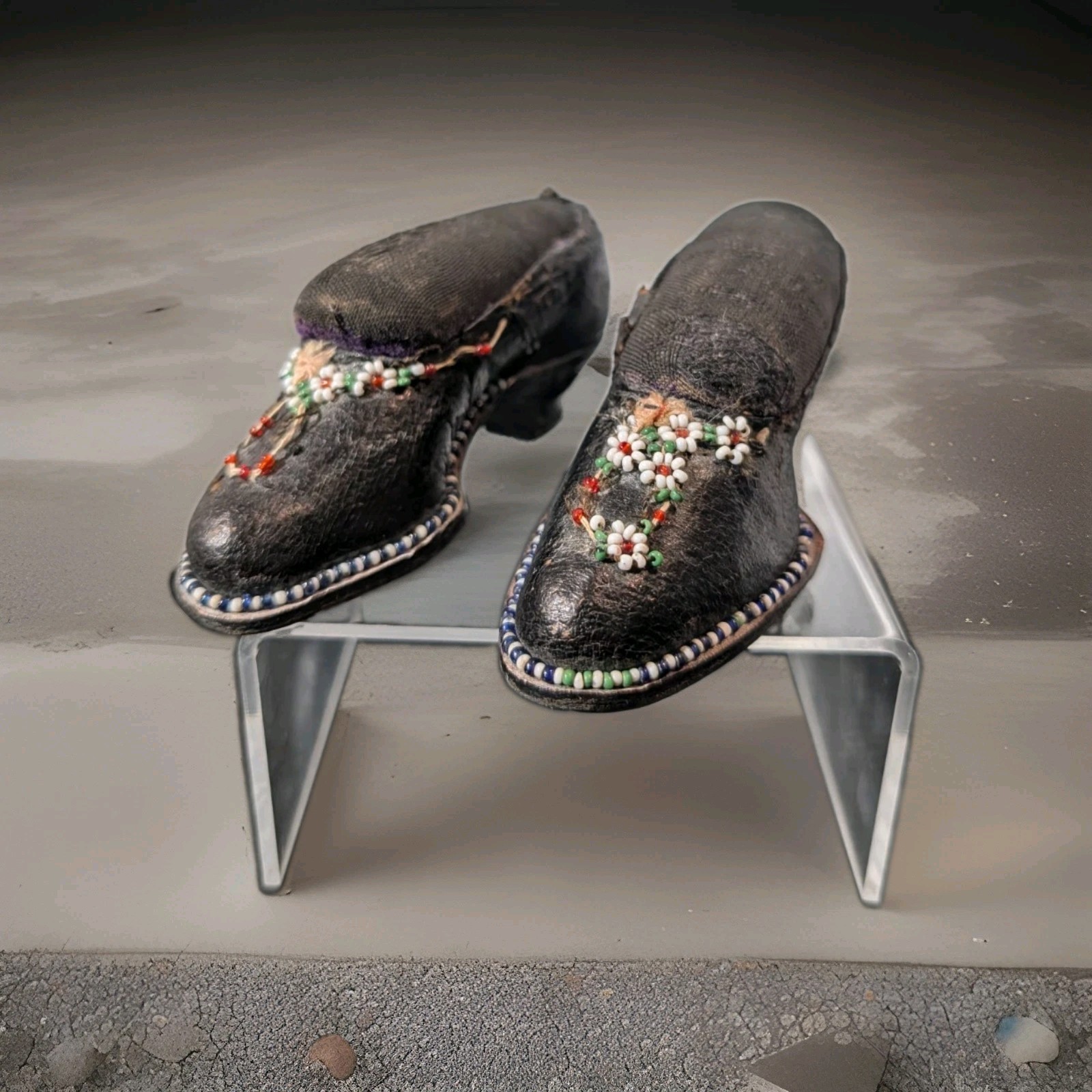 Antique Or Vintage Hand Beaded Victorian Heeled Shoe Pin Cushion Cottagecore Antique Or Vintage Hand Beaded Victorian Heeled Shoe Pin Cushion Cottagecore