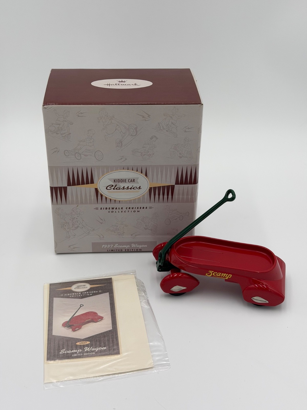 HALLMARK KIDDIE CAR CLASSICS 1937 SCAMP WAGON LIMITED EDITION WITH CERTIFICATION HALLMARK KIDDIE CAR CLASSICS 1937 SCAMP WAGON LIMITED EDITION WITH CERTIFICATION