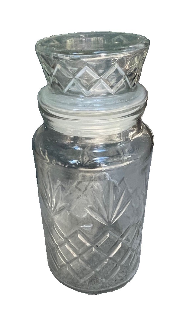 🔥 Vintage 1983 Planters Mr Peanut Glass Jar Anchor Hocking Starburst USA 🔥
