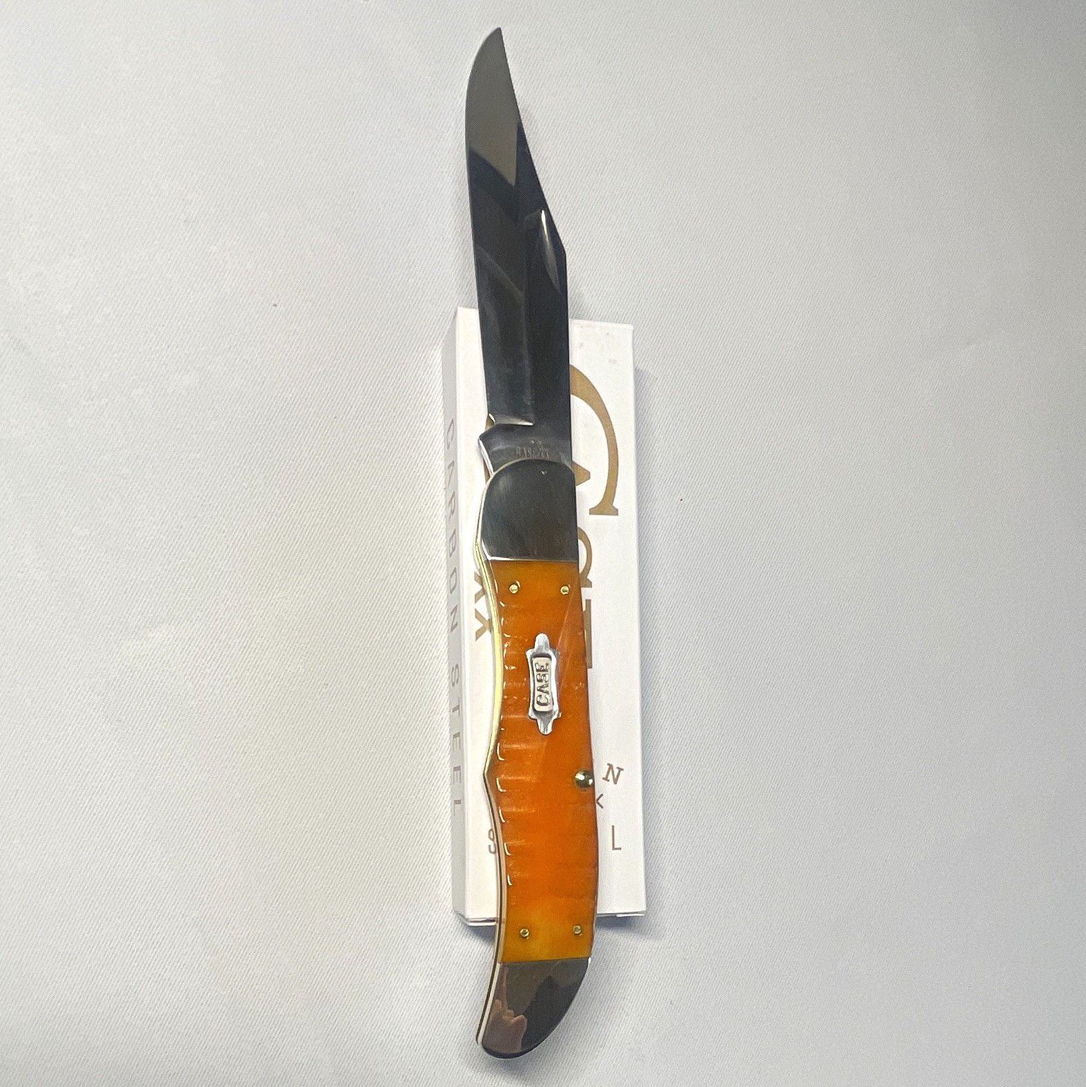 Case XX Persimmon Orange Bone Gator Jig Folding Hunter CS Case XX Persimmon Orange Bone Gator Jig Folding Hunter CS