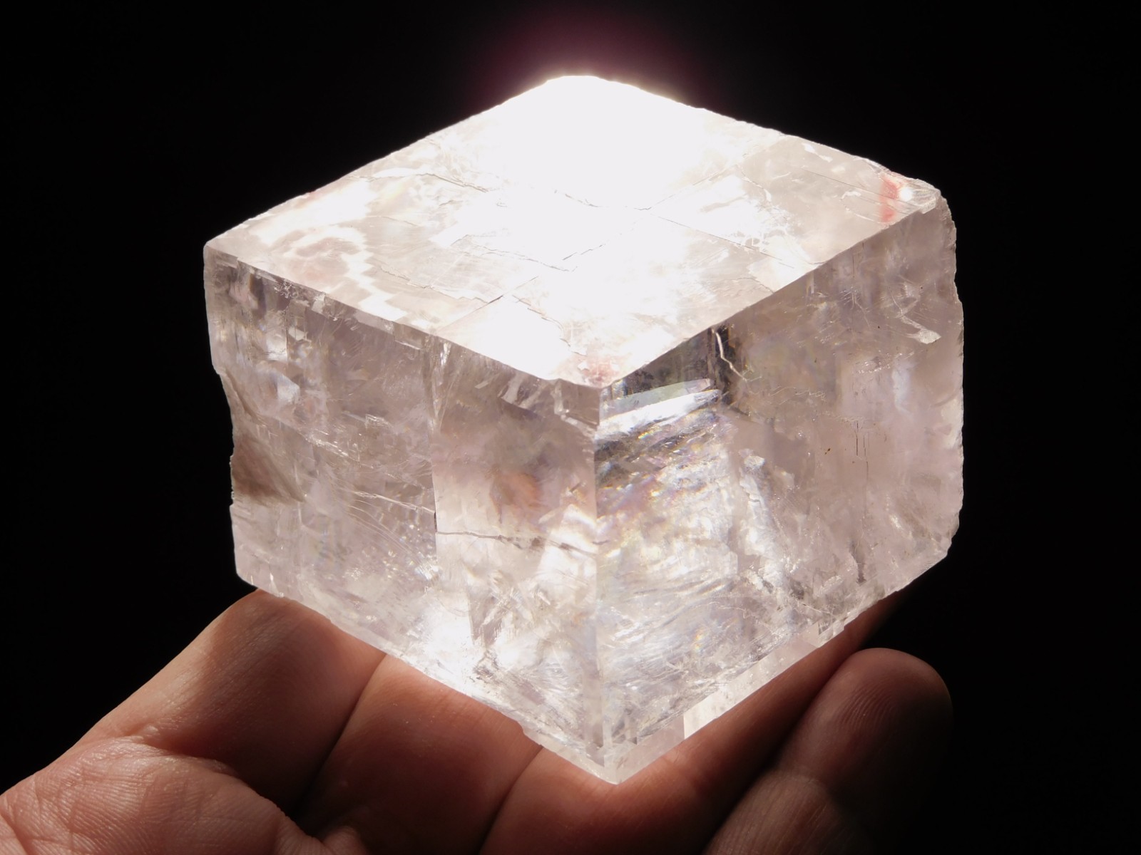 Super Translucent Iceland SPAR Calcite CRYSTAL With Double Refraction 267gr Super Translucent Iceland SPAR Calcite CRYSTAL With Double Refraction 267gr