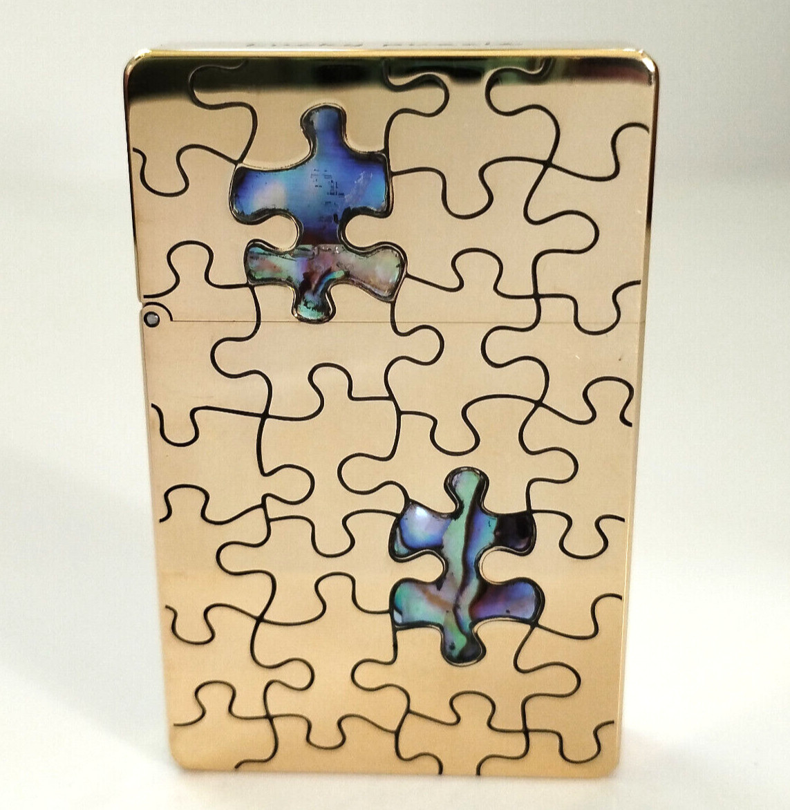 Zorro ZL8 Lucky Puzzle Brass Lighter - Ultra-Thin Case & Heavy Duty Hinge