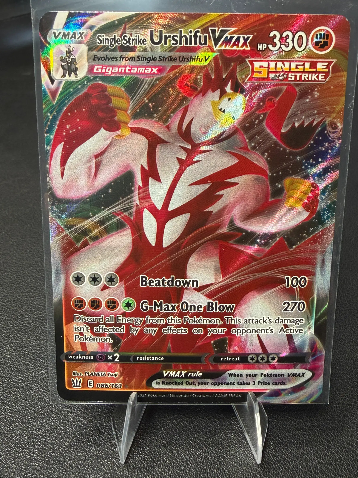 2021 Pokemon Battle Styles Single Strike Urshifu VMAX #086/163 Holo 2021 Pokemon Battle Styles Single Strike Urshifu VMAX #086/163 Holo