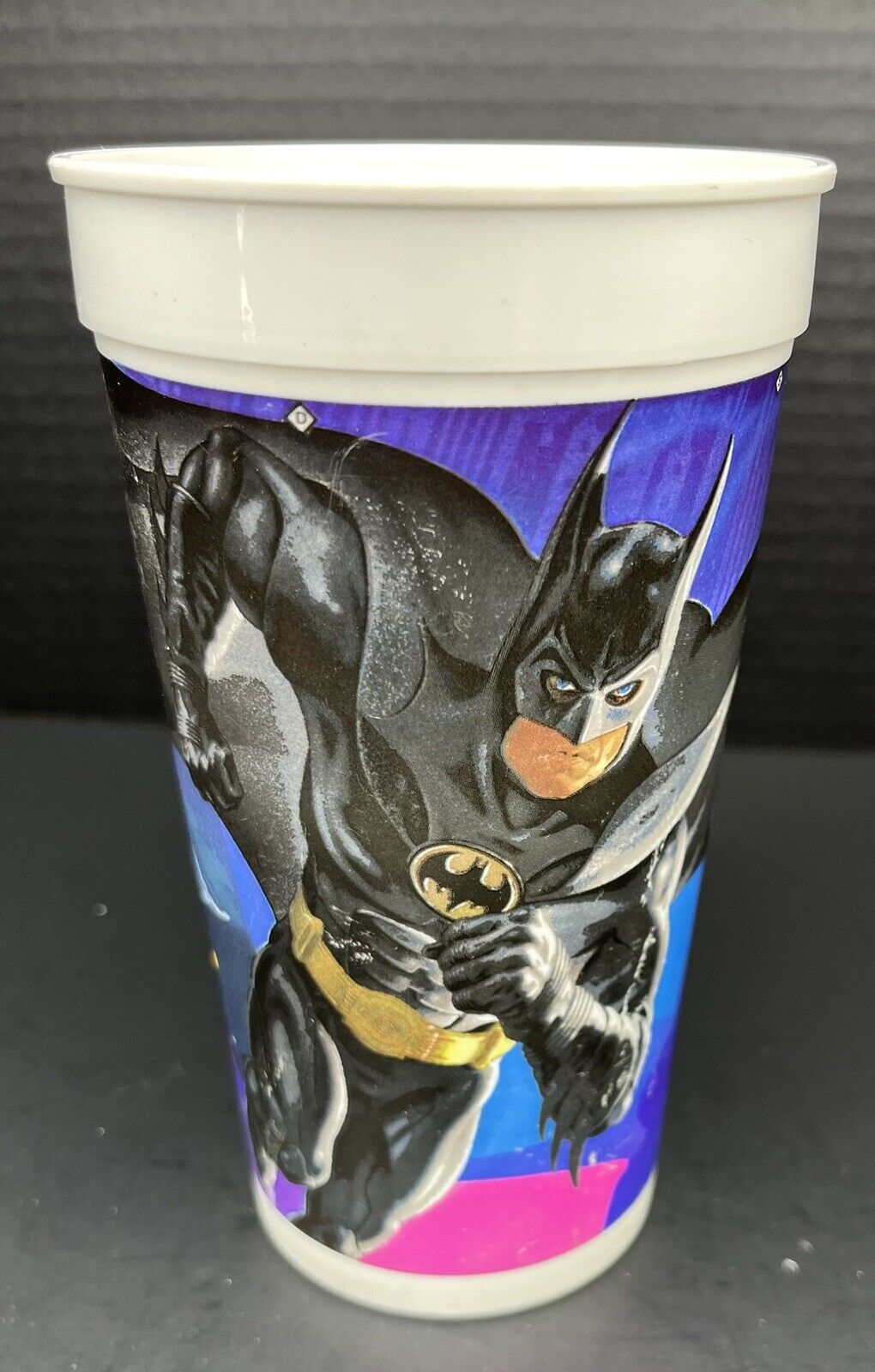 1992 McDONALD\'S Batman Returns The Batman  McDonald\'s Plastic 32oz Cup No Lid