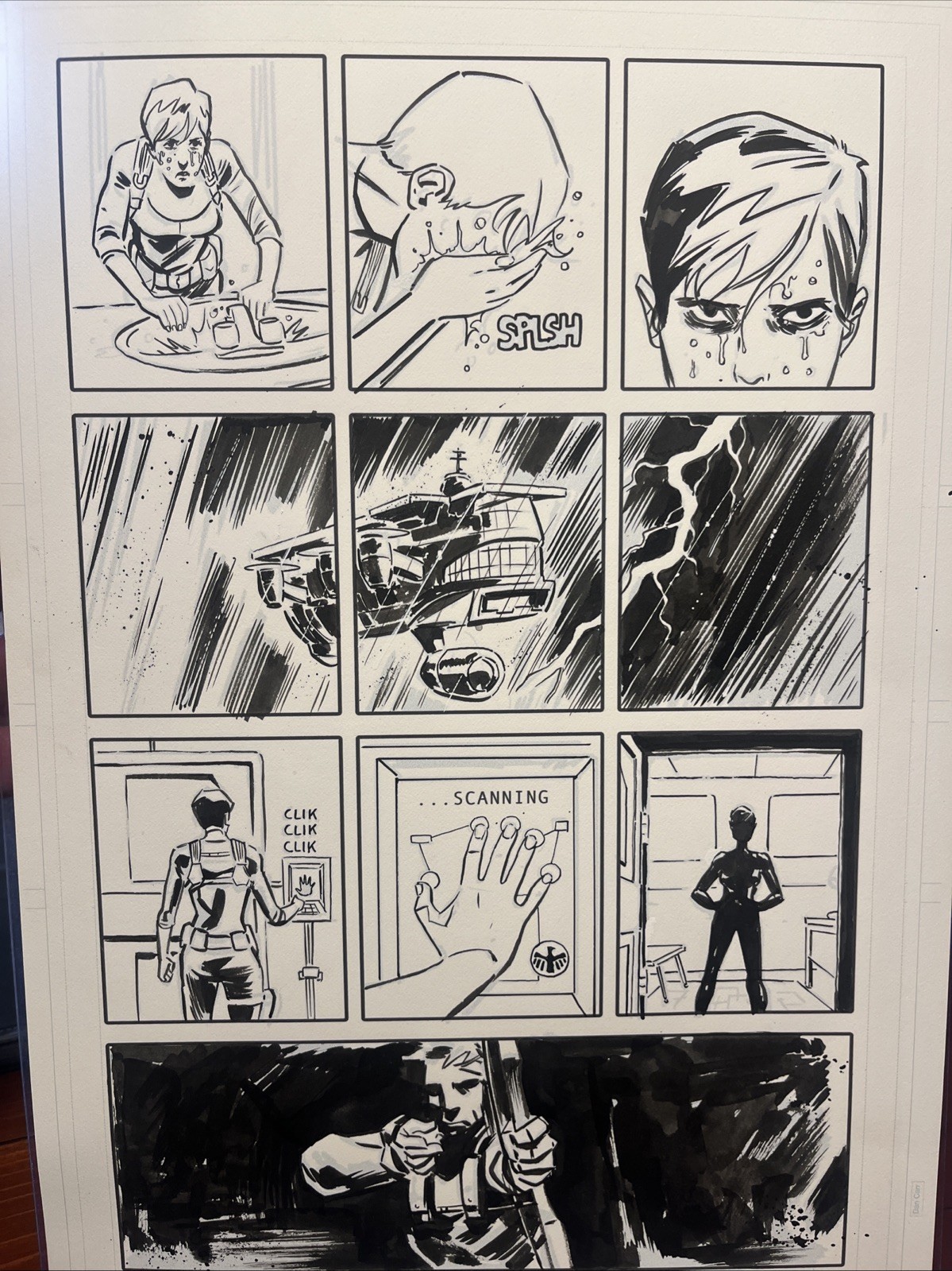 Secret Avengers #5 p19 Michael Walsh Original Art Hawkeye Maria Hill Secret Avengers #5 p19 Michael Walsh Original Art Hawkeye Maria Hill
