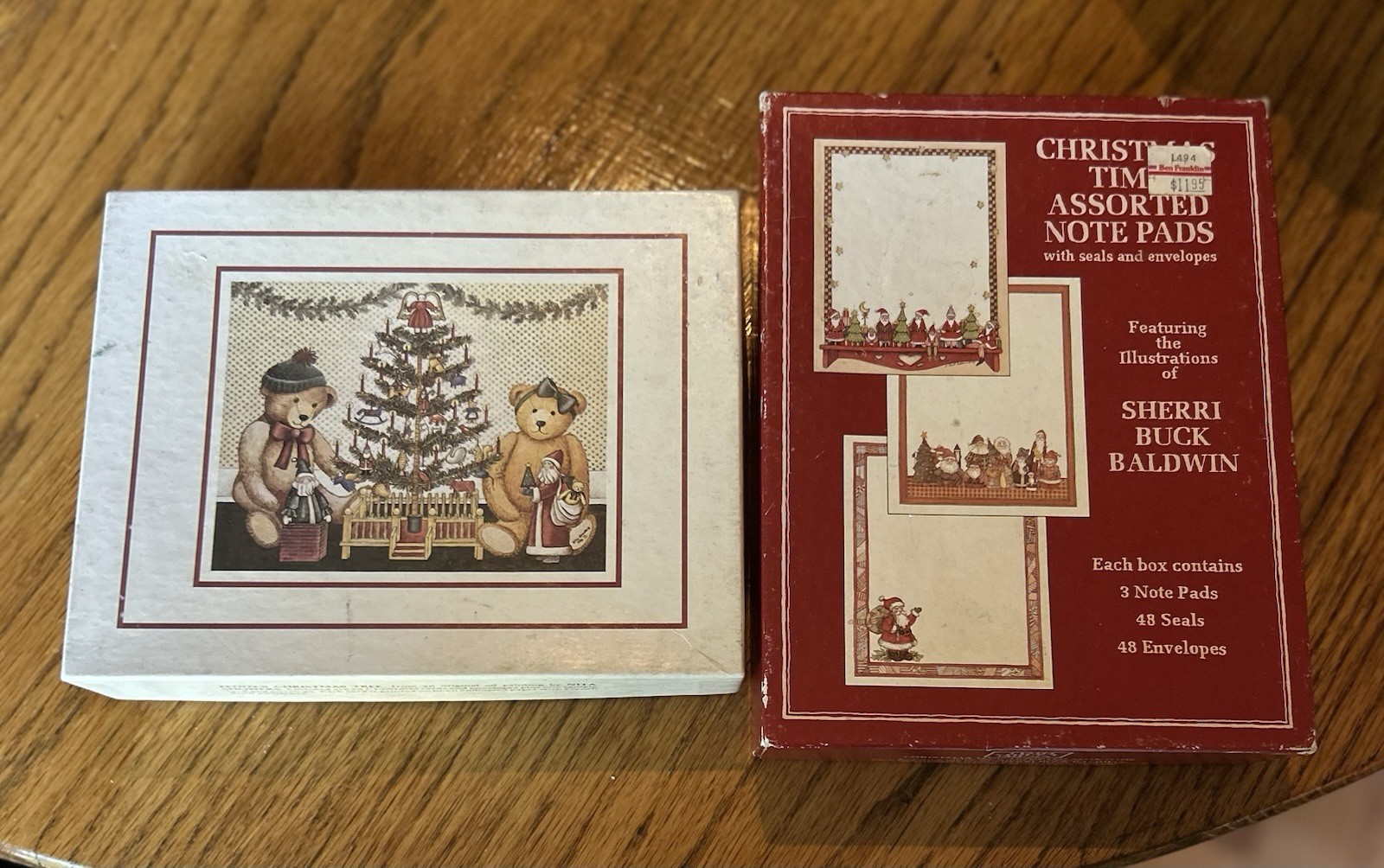 Vintage NIB Sherri Buck Baldwin Teddy Bear Christmas Note Paper Cards & Stamps Vintage NIB Sherri Buck Baldwin Teddy Bear Christmas Note Paper Cards & Stamps