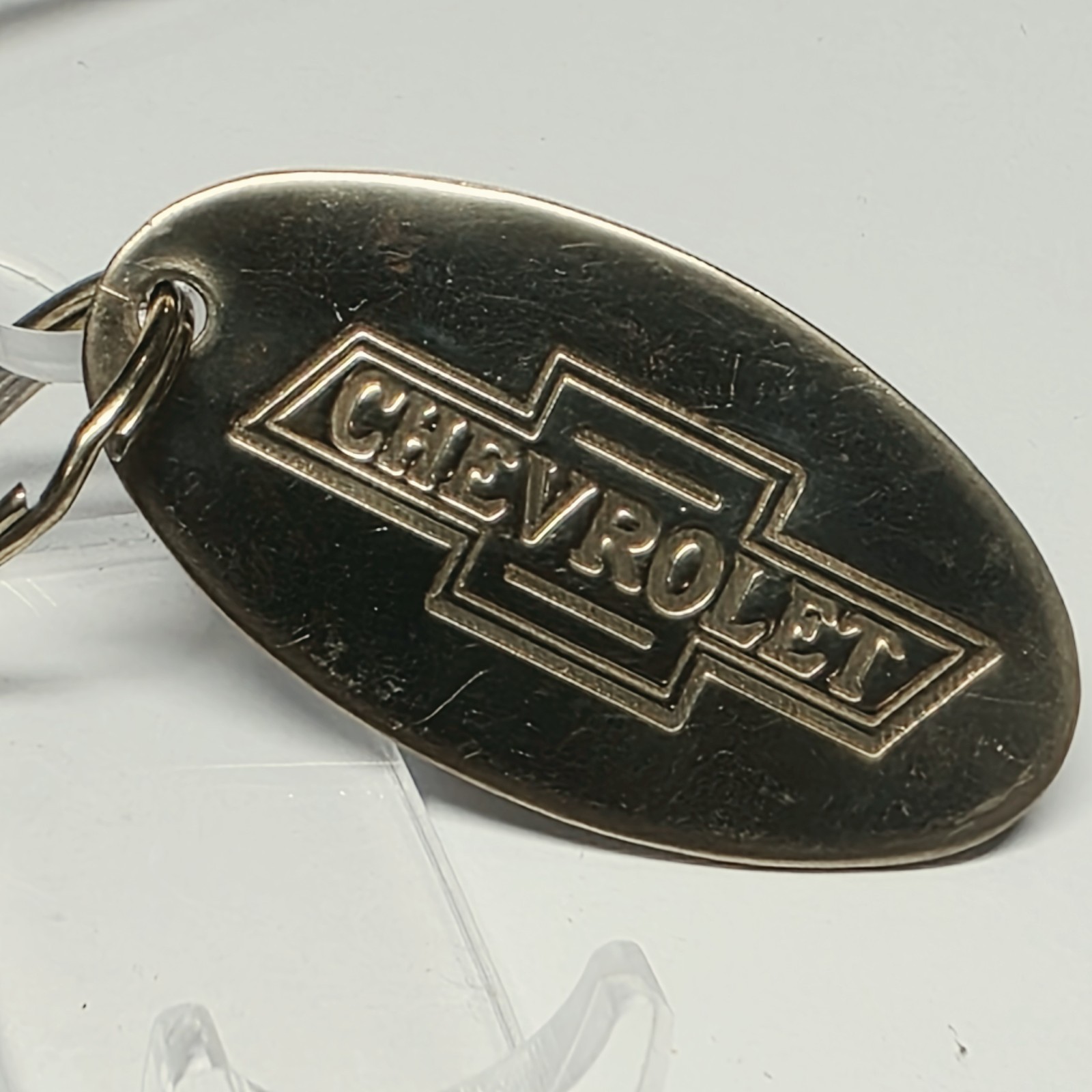 Vintage Solid Brass CHEVROLET BOWTIE LOGO Oval Keychain Tag FOB Vintage Solid Brass CHEVROLET BOWTIE LOGO Oval Keychain Tag FOB