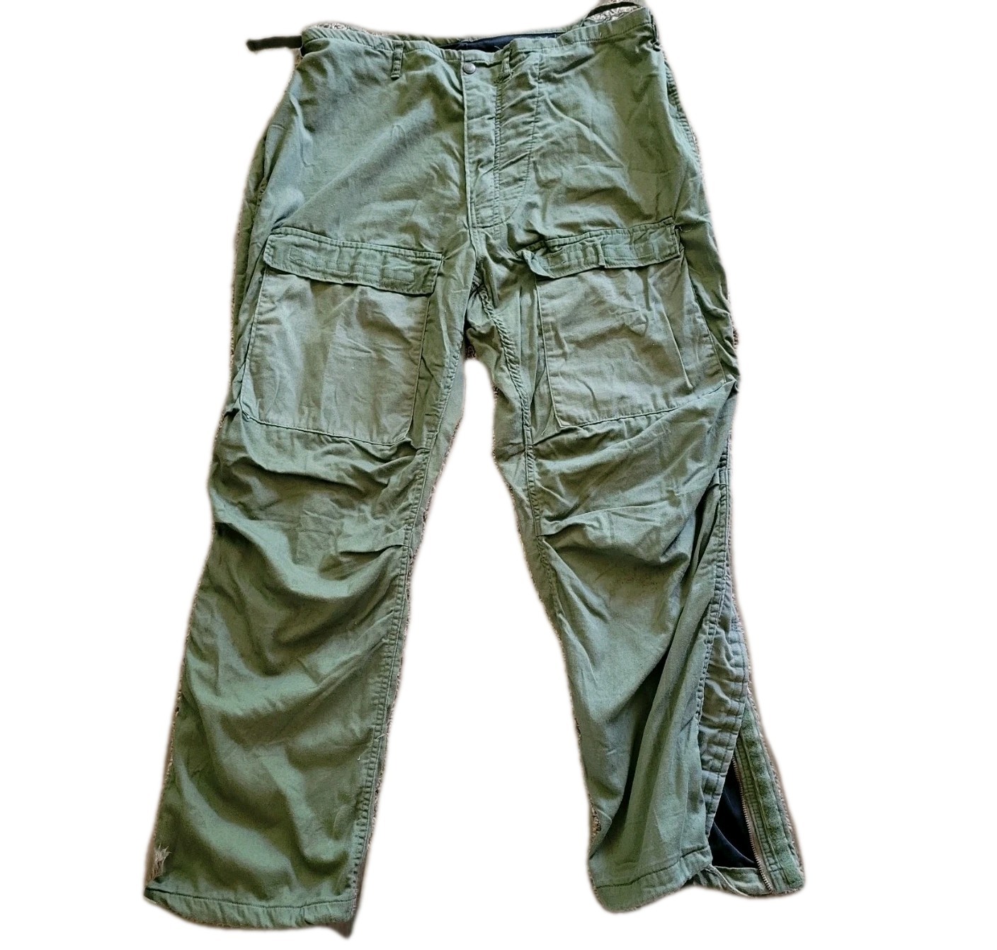 Vtg. 70's Military Suit Chemical Protective Cargo Pants Army Trousers Mens Large