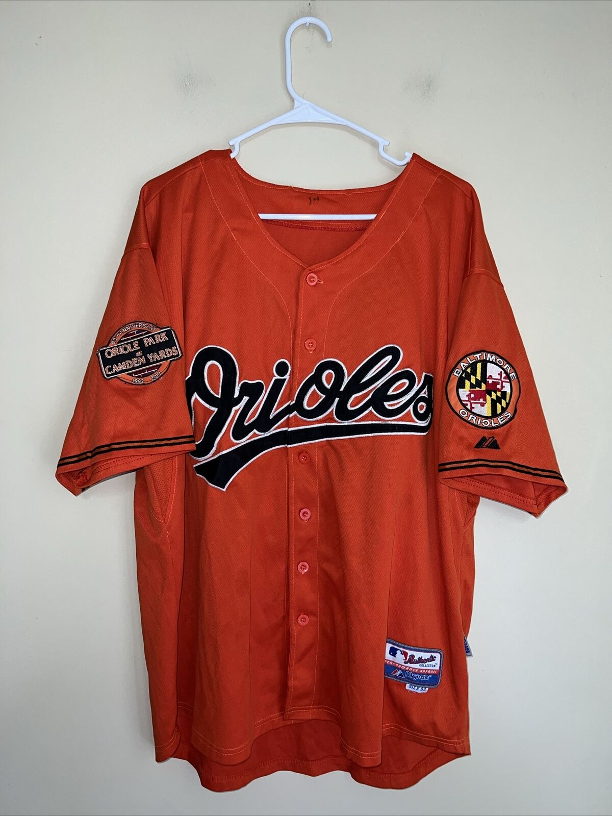 Baltimore Orioles Majestic Jersey Chris Davis Orange #19 Size 52