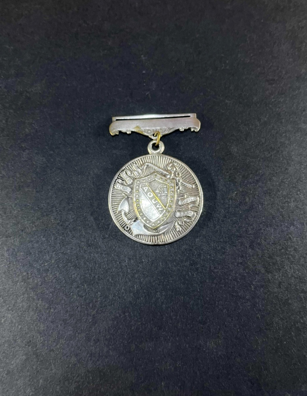Antique AOUW Ancient Order United Workmen Fraternal Medal Badge Anchor Shield Antique AOUW Ancient Order United Workmen Fraternal Medal Badge Anchor Shield
