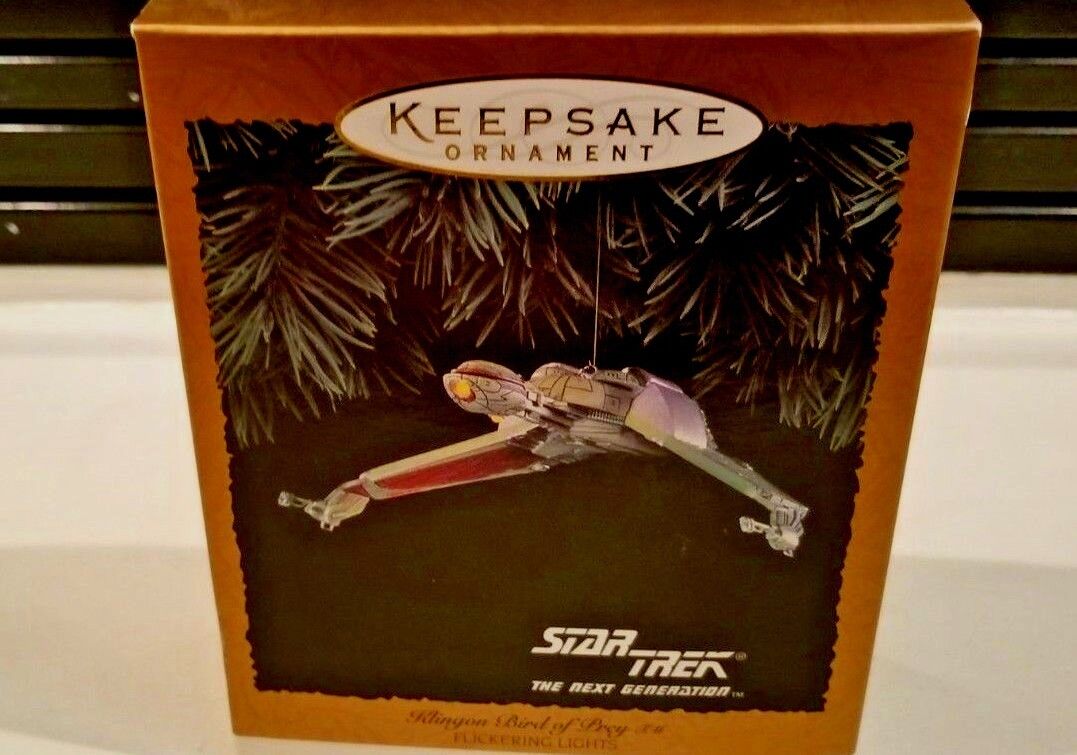 NEW Hallmark Keepsake Ornament Star Trek The Next Gen Klingon Bird of Prey 1994 