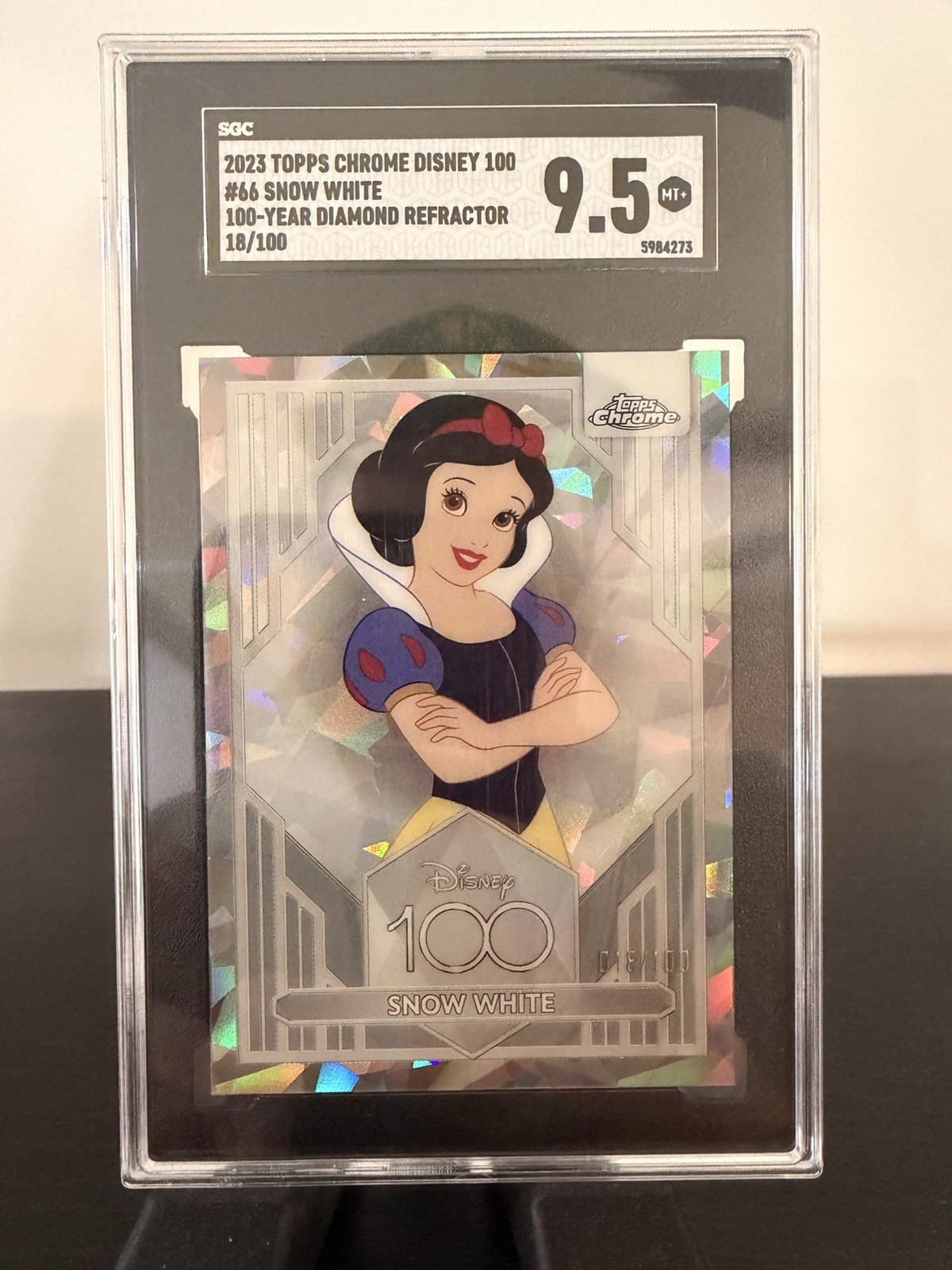 2023 Topps Chrome Snow White #66 100-Year Diamond Refractor /100 SGC 9.5 2023 Topps Chrome Snow White #66 100-Year Diamond Refractor /100 SGC 9.5