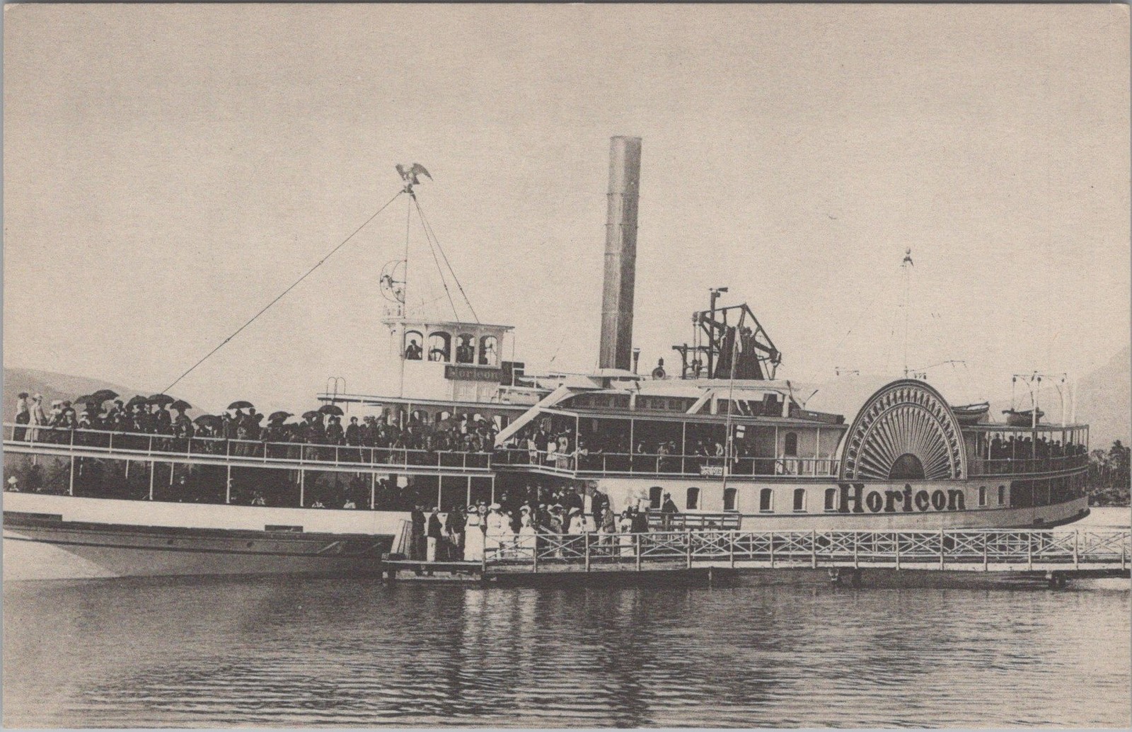 Lake George New York NY Sidewheeler Horicon Vintage Postcard Lake George New York NY Sidewheeler Horicon Vintage Postcard