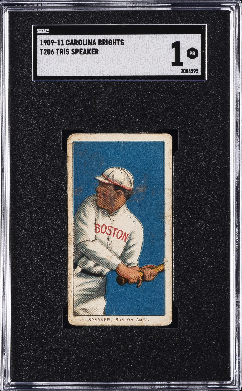 1909-11 CAROLINA BRIGHTS #T206 TRIS SPEAKER SGC 1
