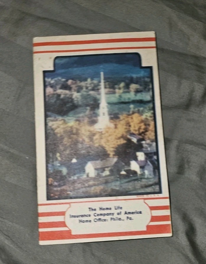 Vintage The Home Life Insurance Co Ad Sewing Needles Packet Ephemera Phila Pa