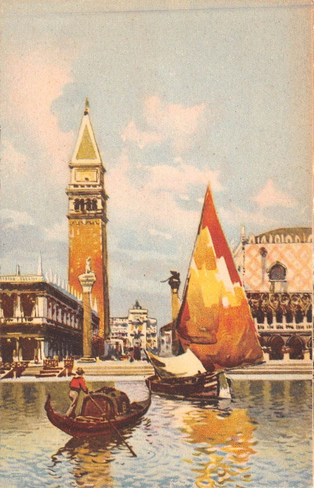 UPICK POSTCARD Venezia Piazzetta Seen From The Lagoon VENICE 1939 Unposted