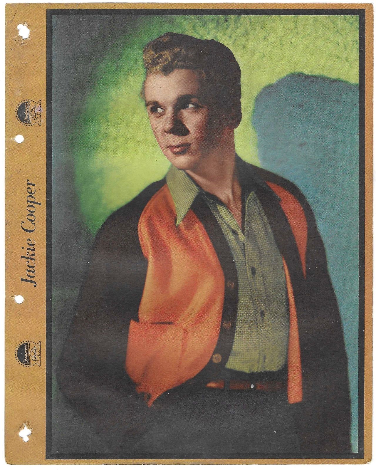 1941 DIXIE ICE CREAM PREMIUM, JACKIE COOPER, RARE, LARGE COLOR ITEM 1941 DIXIE ICE CREAM PREMIUM, JACKIE COOPER, RARE, LARGE COLOR ITEM