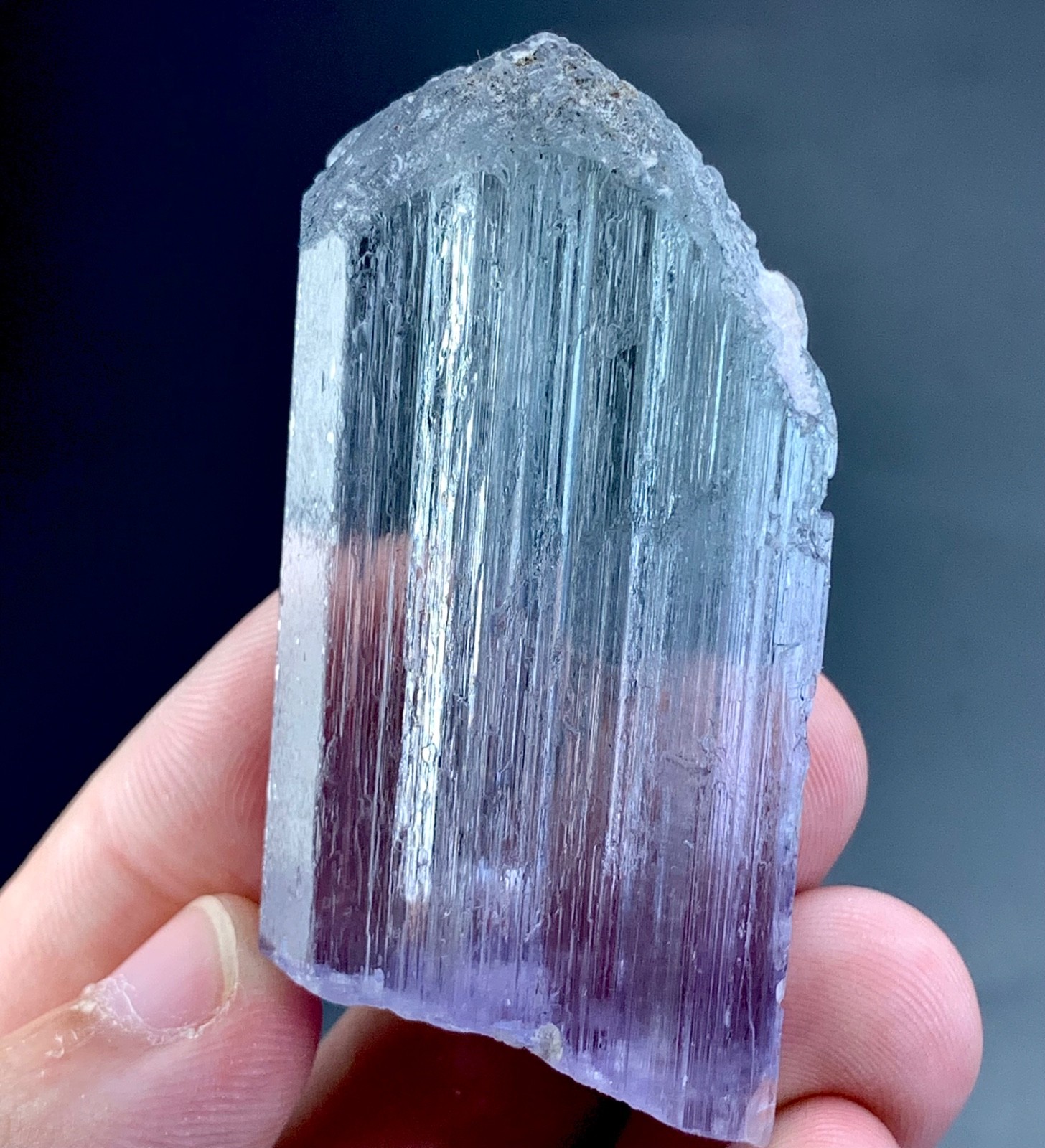235 CTs Natural Purple Kunzite Crystal specimen from Afghanistan 235 CTs Natural Purple Kunzite Crystal specimen from Afghanistan