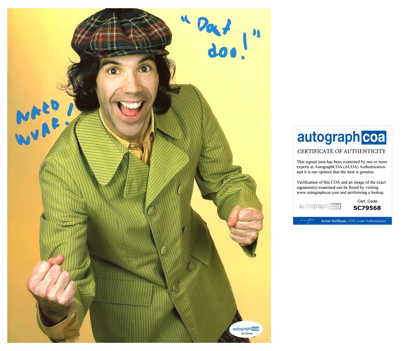 NARDWUAR INTERVIEWER 8x10 PHOTO - ACOA COA NARDWUAR INTERVIEWER 8x10 PHOTO - ACOA COA