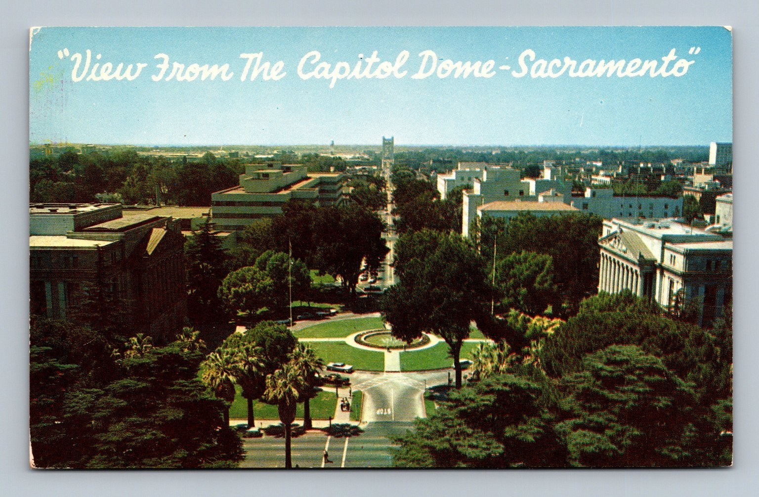 Sacramento CA Capitol Dome View Linen Postcard - Mac Miller Plastichrome Sacramento CA Capitol Dome View Linen Postcard - Mac Miller Plastichrome