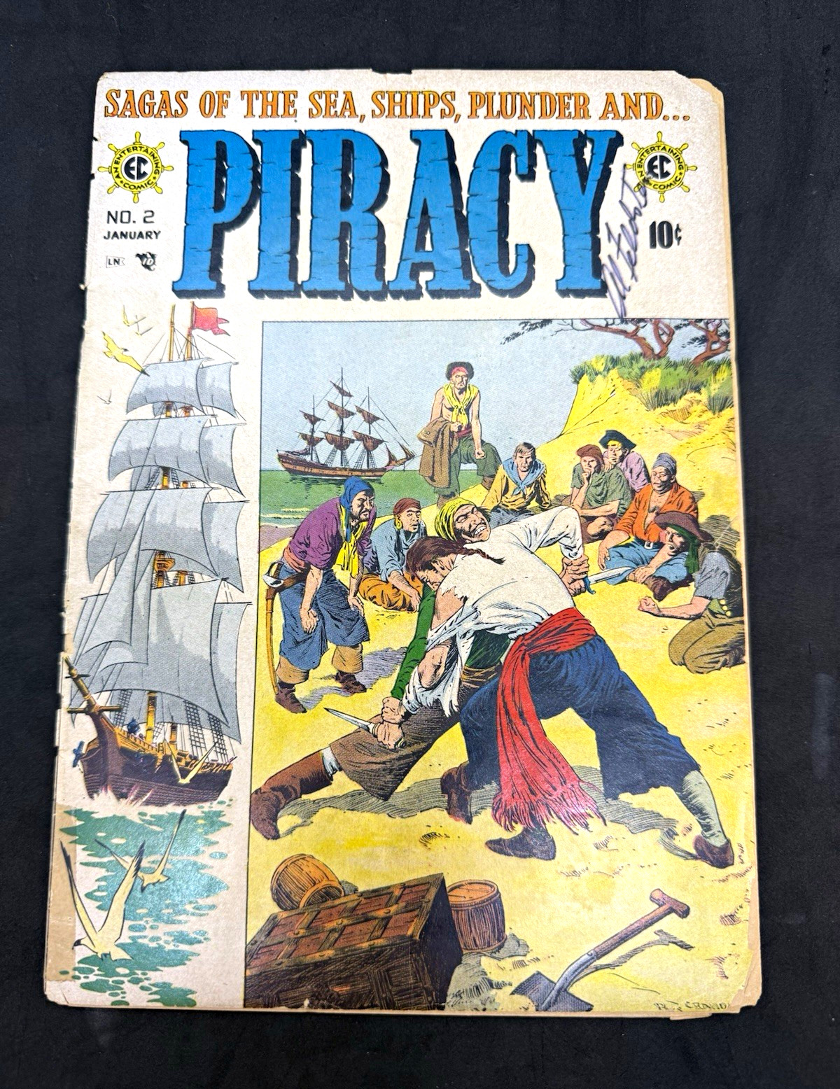 PIRACY #2 SIGNED BY AL FELDSTEIN EC Comics 1954 Golden Age Pre Code New Trend PIRACY #2 SIGNED BY AL FELDSTEIN EC Comics 1954 Golden Age Pre Code New Trend