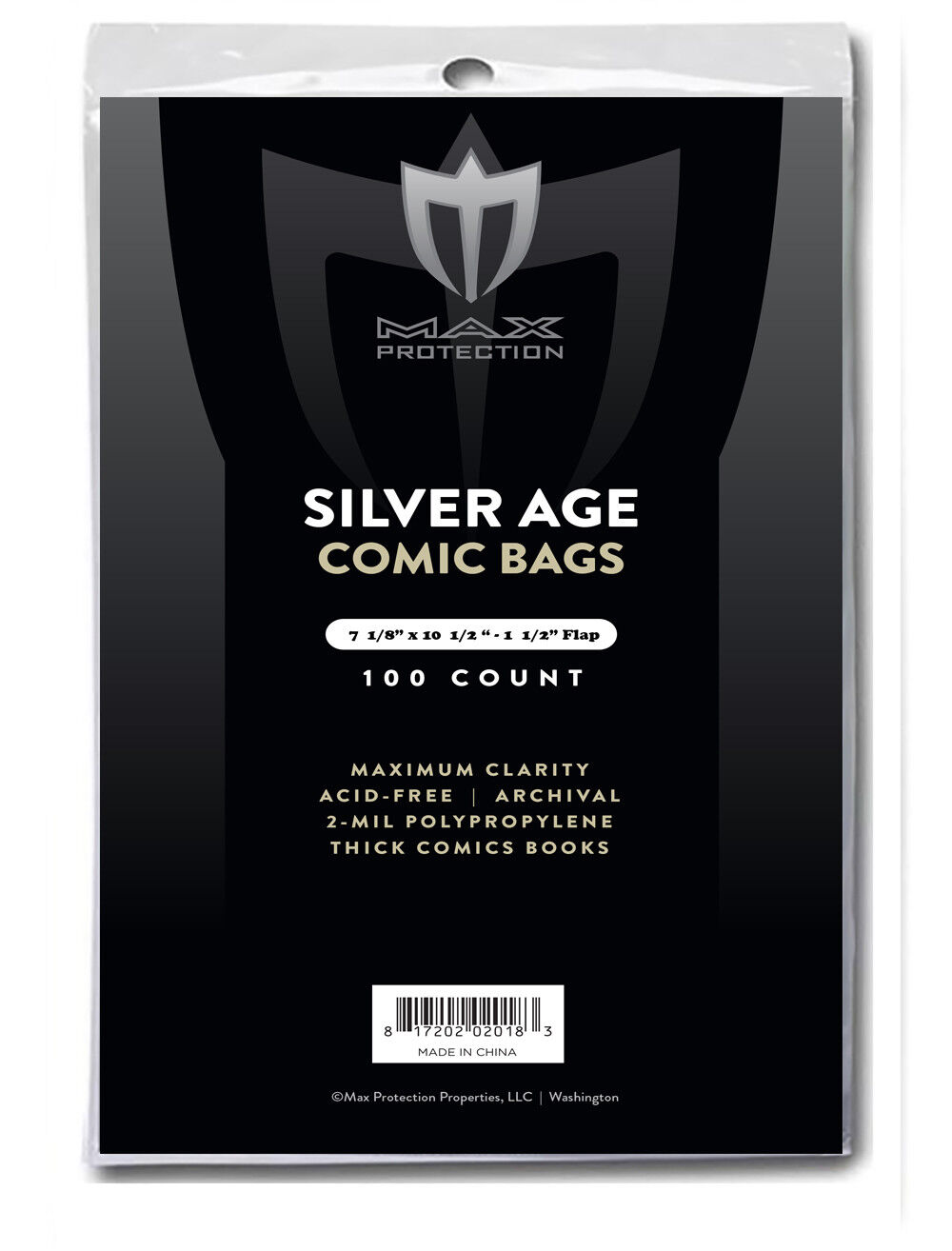 1000 Max Pro Silver Age Comic Book Poly Bags - 7 1/8 X 10 1/2 -Archival Safe