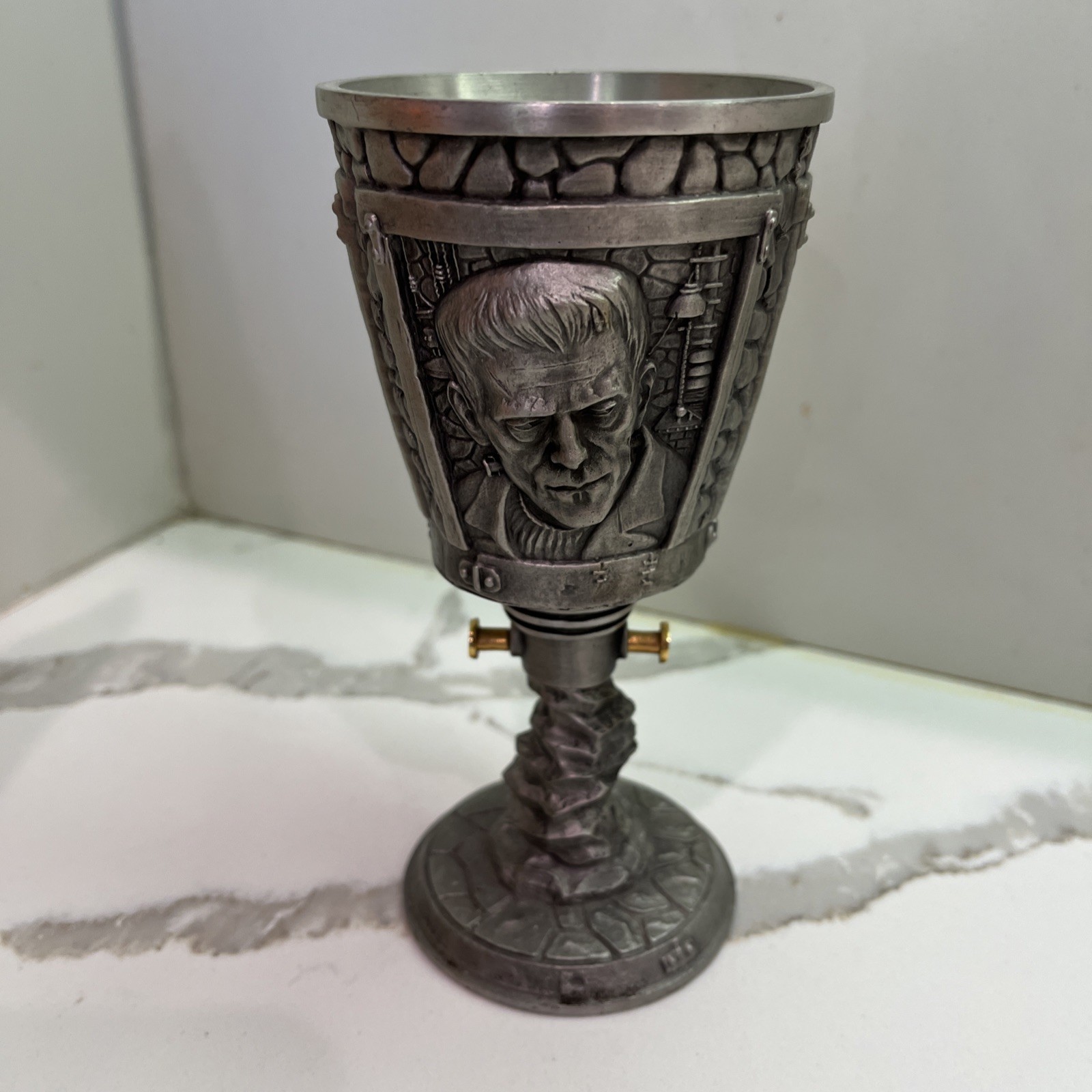 The Franklin Mint Frankenstein Classic Fine Pewter Goblet, Excellent Condition The Franklin Mint Frankenstein Classic Fine Pewter Goblet, Excellent Condition