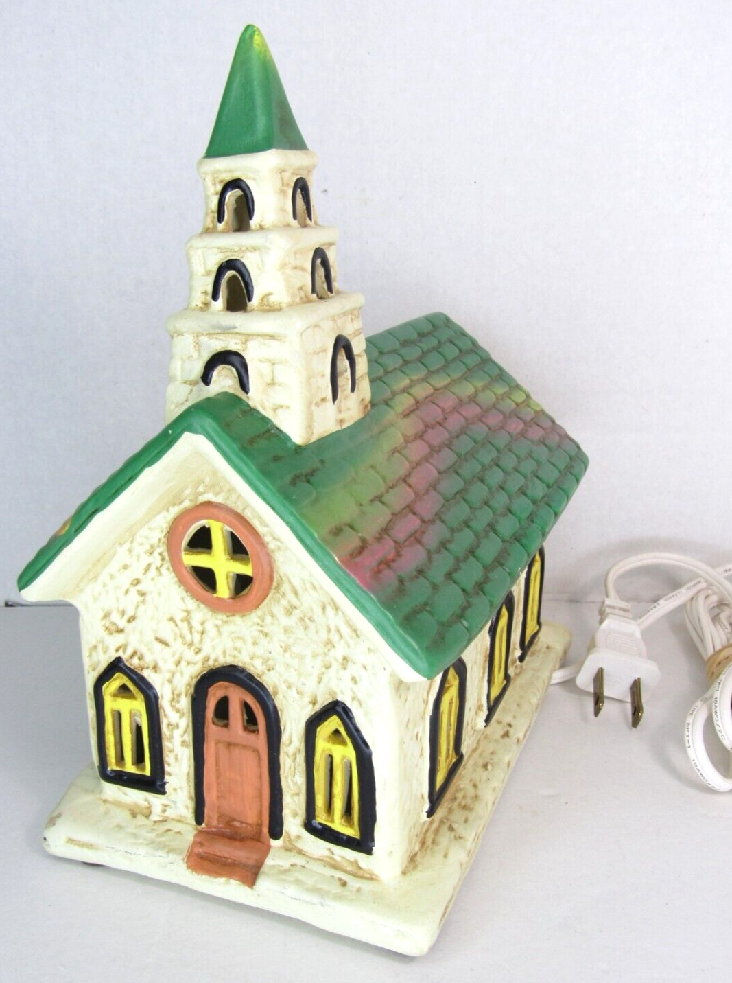 Vtg 1985 Enesco Christmas Village Church 8\ Vtg 1985 Enesco Christmas Village Church 8\