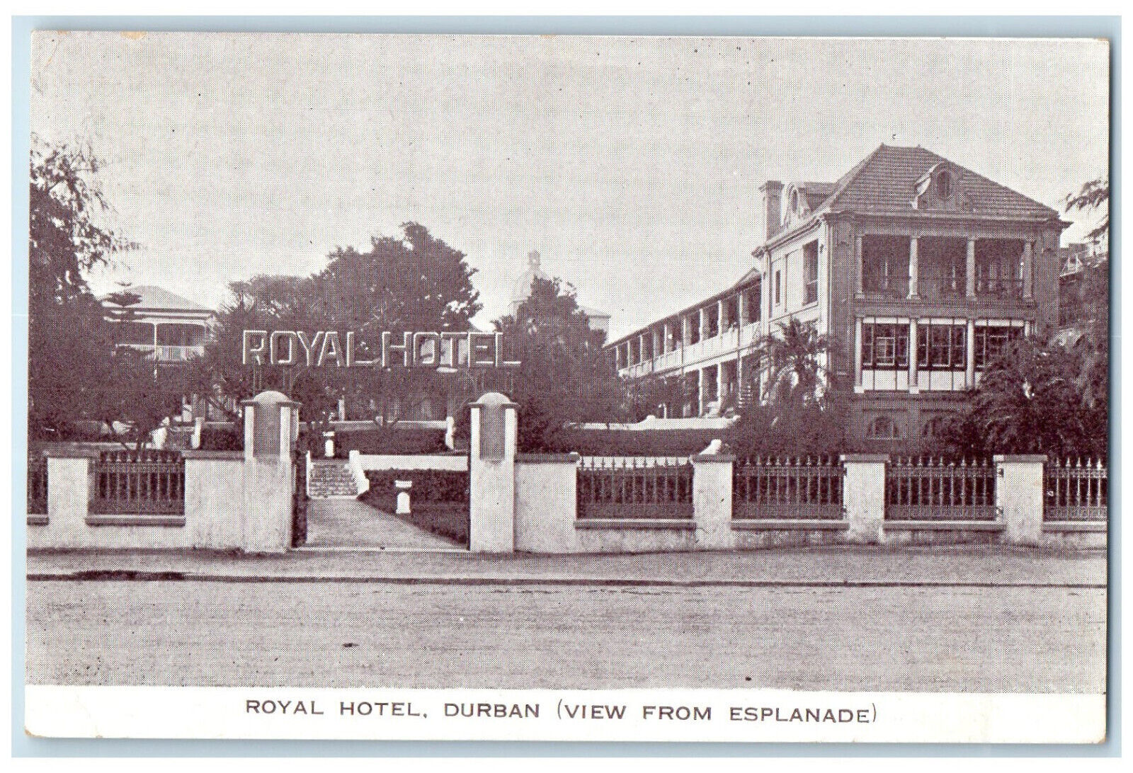 c1910 Royal Hotel Durban (View from Esplanade) South Africa Antique Postcard